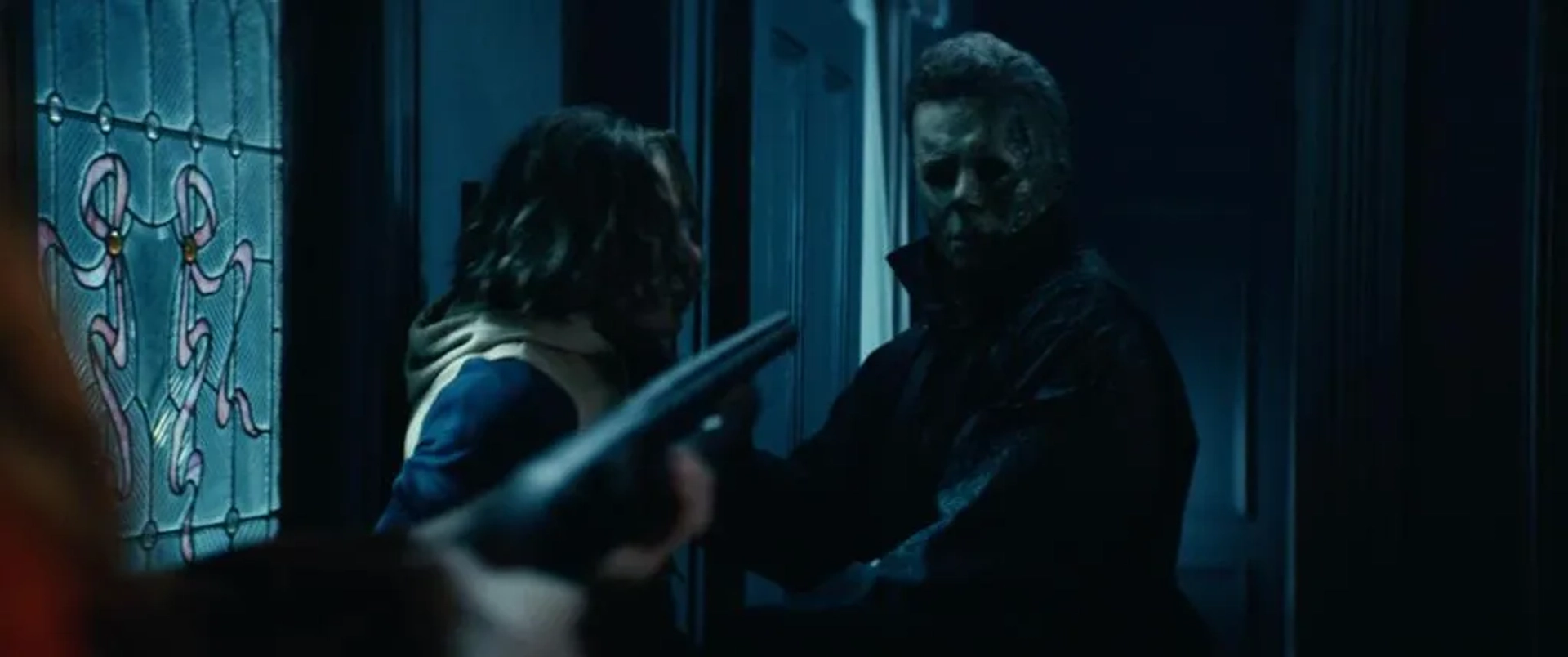 James Jude Courtney and Dylan Arnold in Halloween Kills (2021)