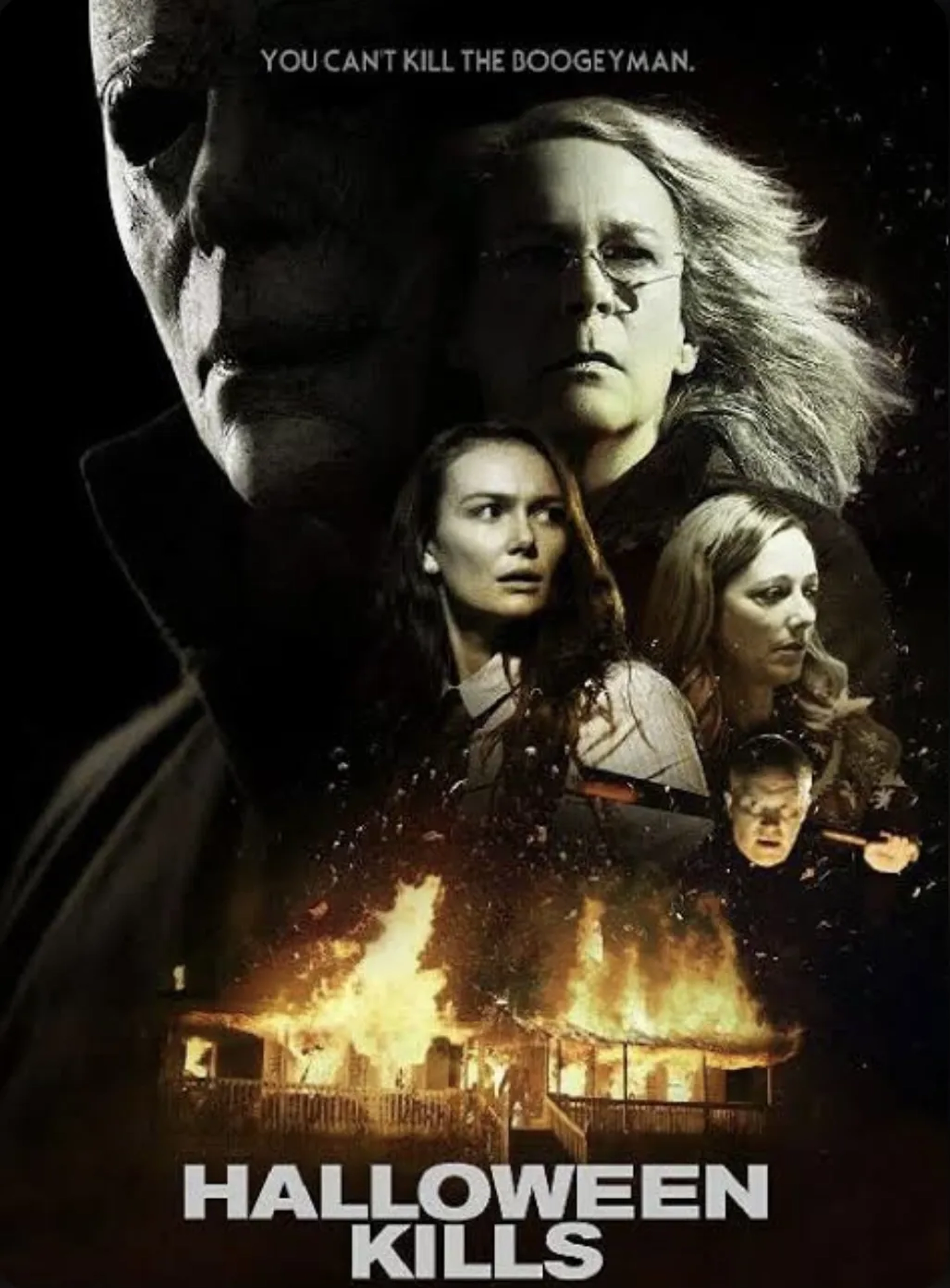 Jamie Lee Curtis, Anthony Michael Hall, James Jude Courtney, Judy Greer, and Andi Matichak in Halloween Kills (2021)