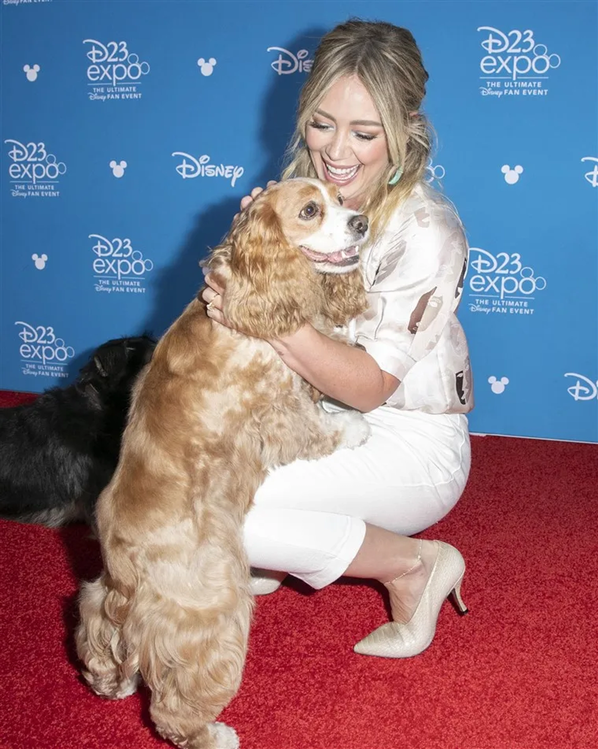 Hilary Duff and Rose at an event for Lady and the Tramp (2019)