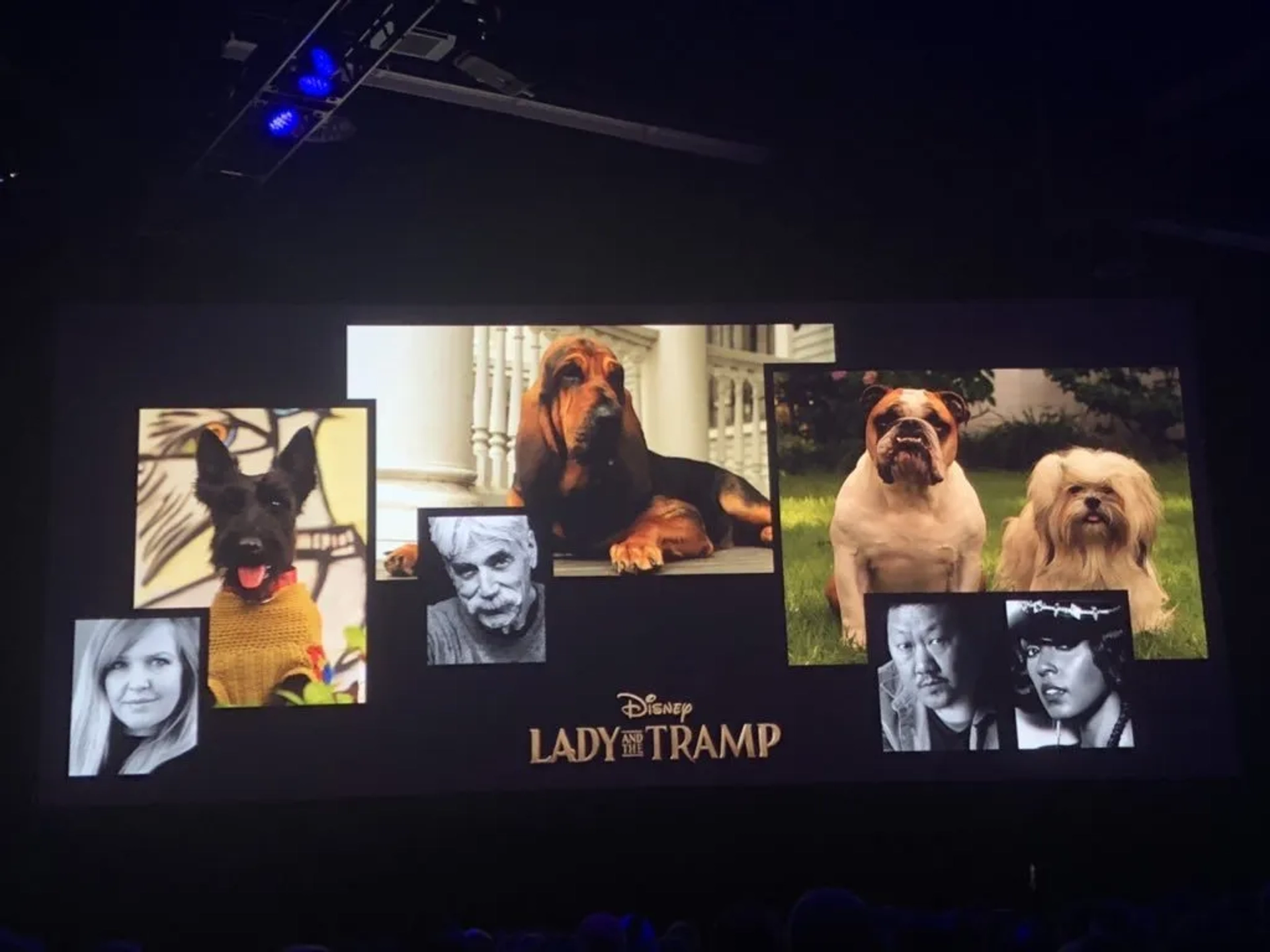 Sam Elliott, Ashley Jensen, Benedict Wong, and Janelle Monáe at an event for Lady and the Tramp (2019)