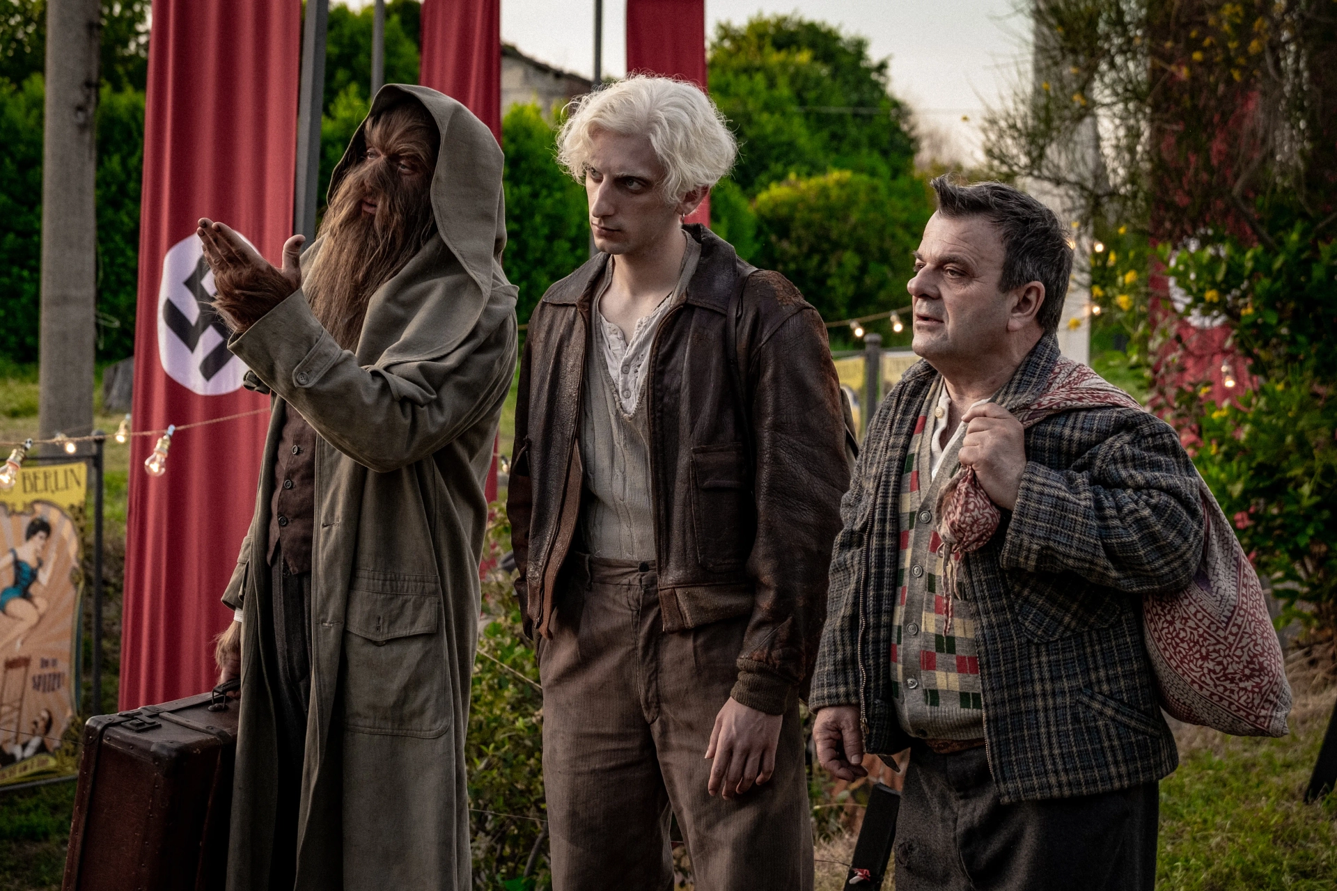 Claudio Santamaria, Giancarlo Martini, and Pietro Castellitto in Freaks Out (2021)