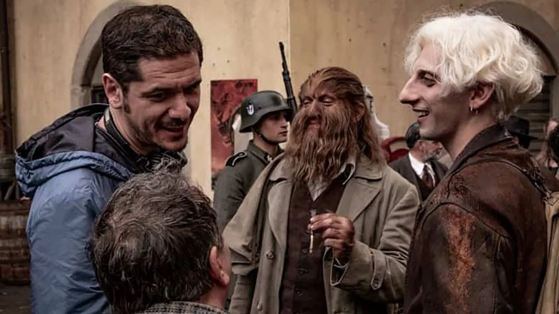 Gabriele Mainetti, Claudio Santamaria, Giancarlo Martini, and Pietro Castellitto in Freaks Out (2021)