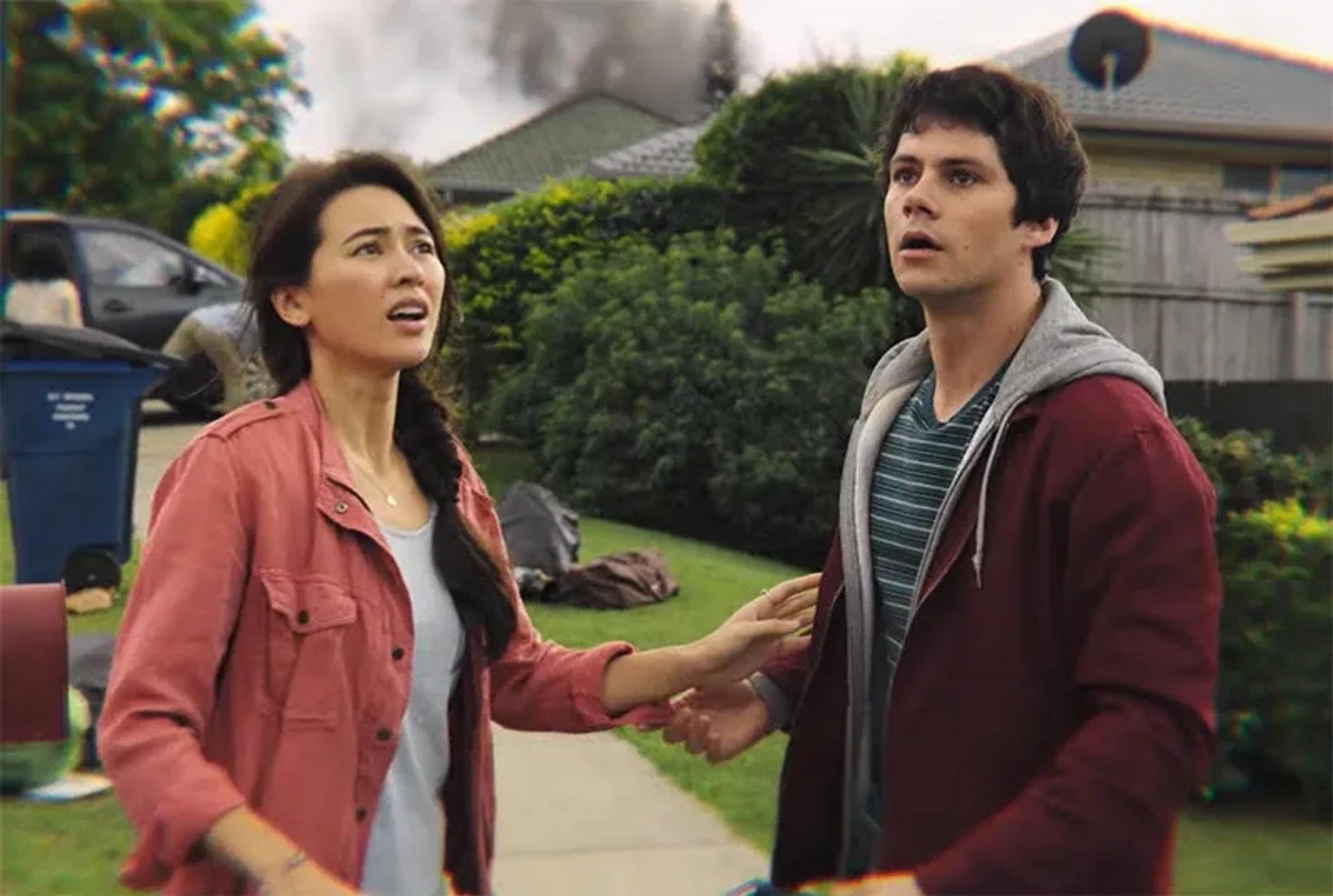 Jessica Henwick and Dylan O'Brien in Love and Monsters (2020)