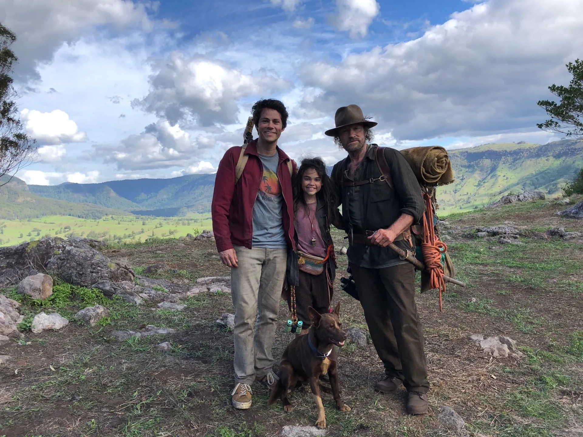 Michael Rooker, Dylan O'Brien, and Ariana Greenblatt in Love and Monsters (2020)