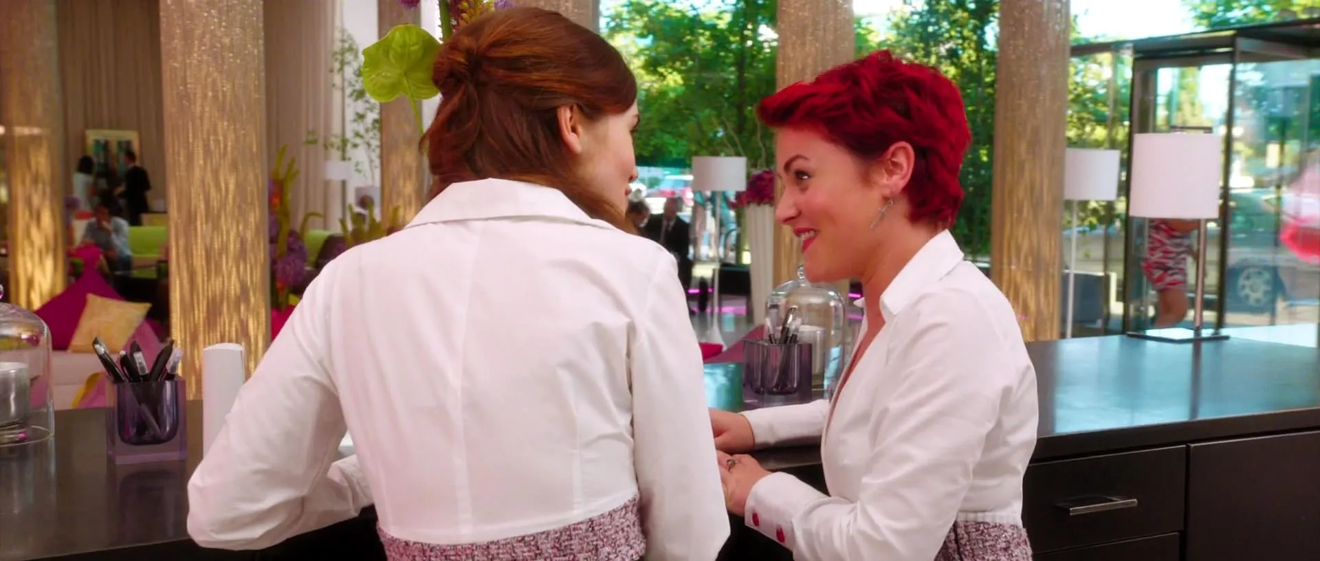 Jaime Winstone and Lily Collins in Love, Rosie (2014)