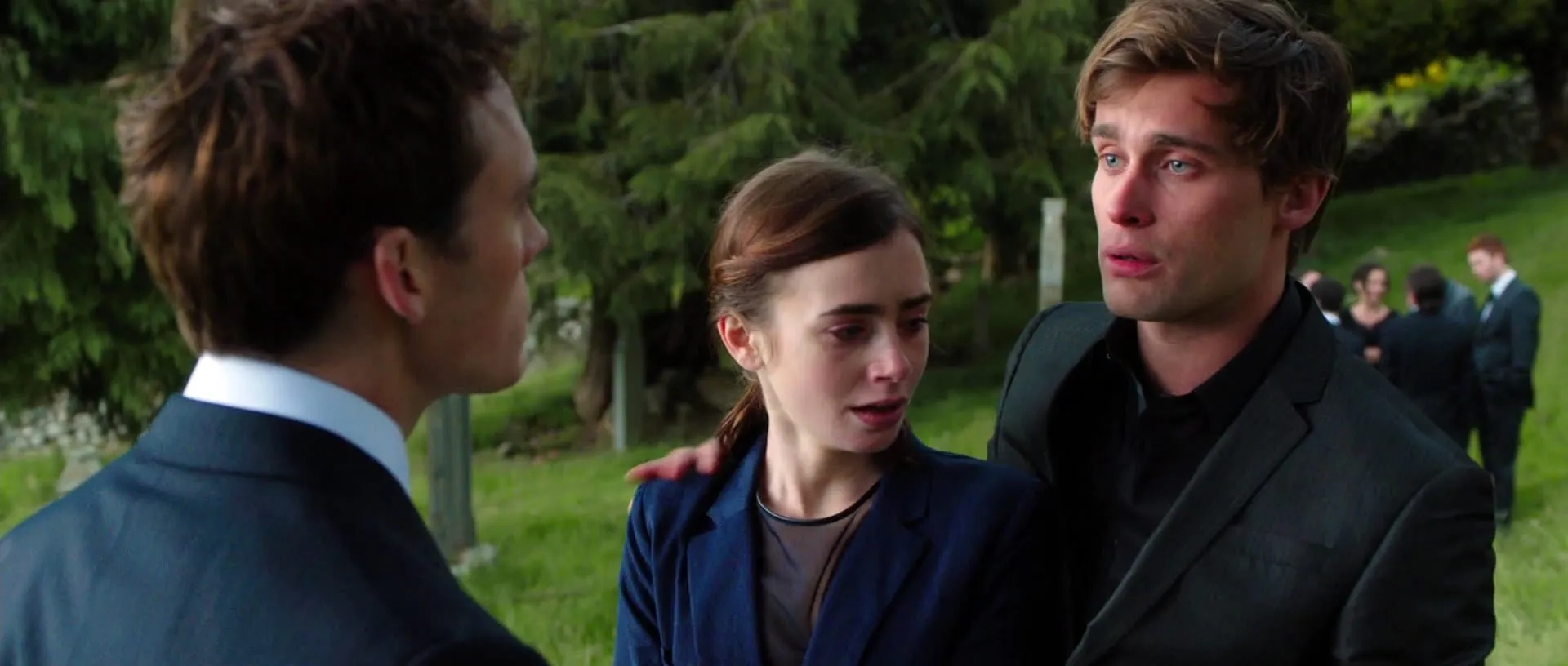 Christian Cooke, Lily Collins, and Sam Claflin in Love, Rosie (2014)