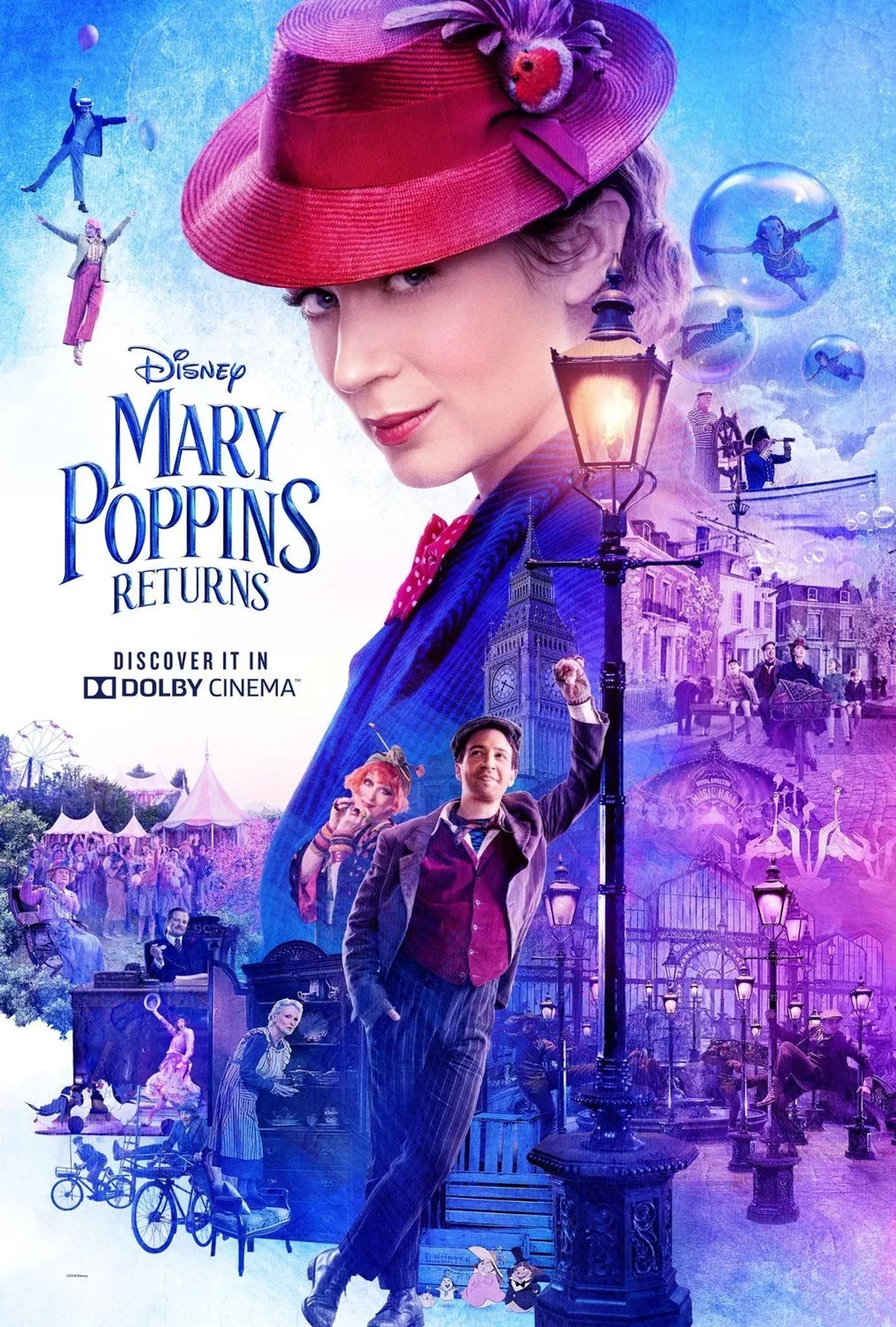 Colin Firth, Meryl Streep, Angela Lansbury, David Warner, Lin-Manuel Miranda, Emily Mortimer, Jim Norton, Julie Walters, Ben Whishaw, Emily Blunt, Pixie Davies, Nathanael Saleh, and Joel Dawson in Mary Poppins Returns (2018)