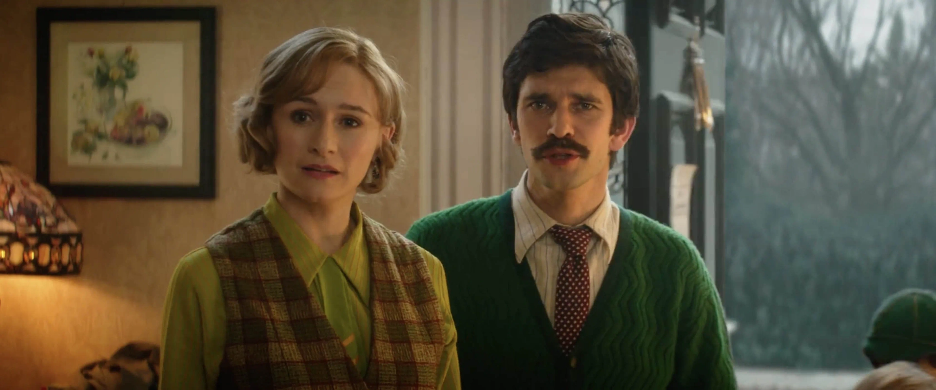 Emily Mortimer and Ben Whishaw in Mary Poppins Returns (2018)