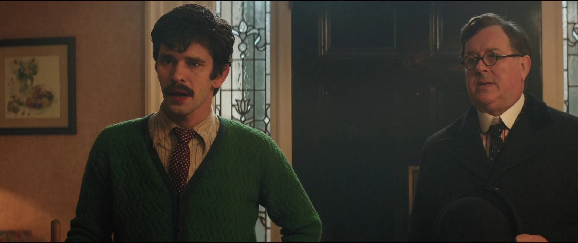 Jeremy Swift and Ben Whishaw in Mary Poppins Returns (2018)