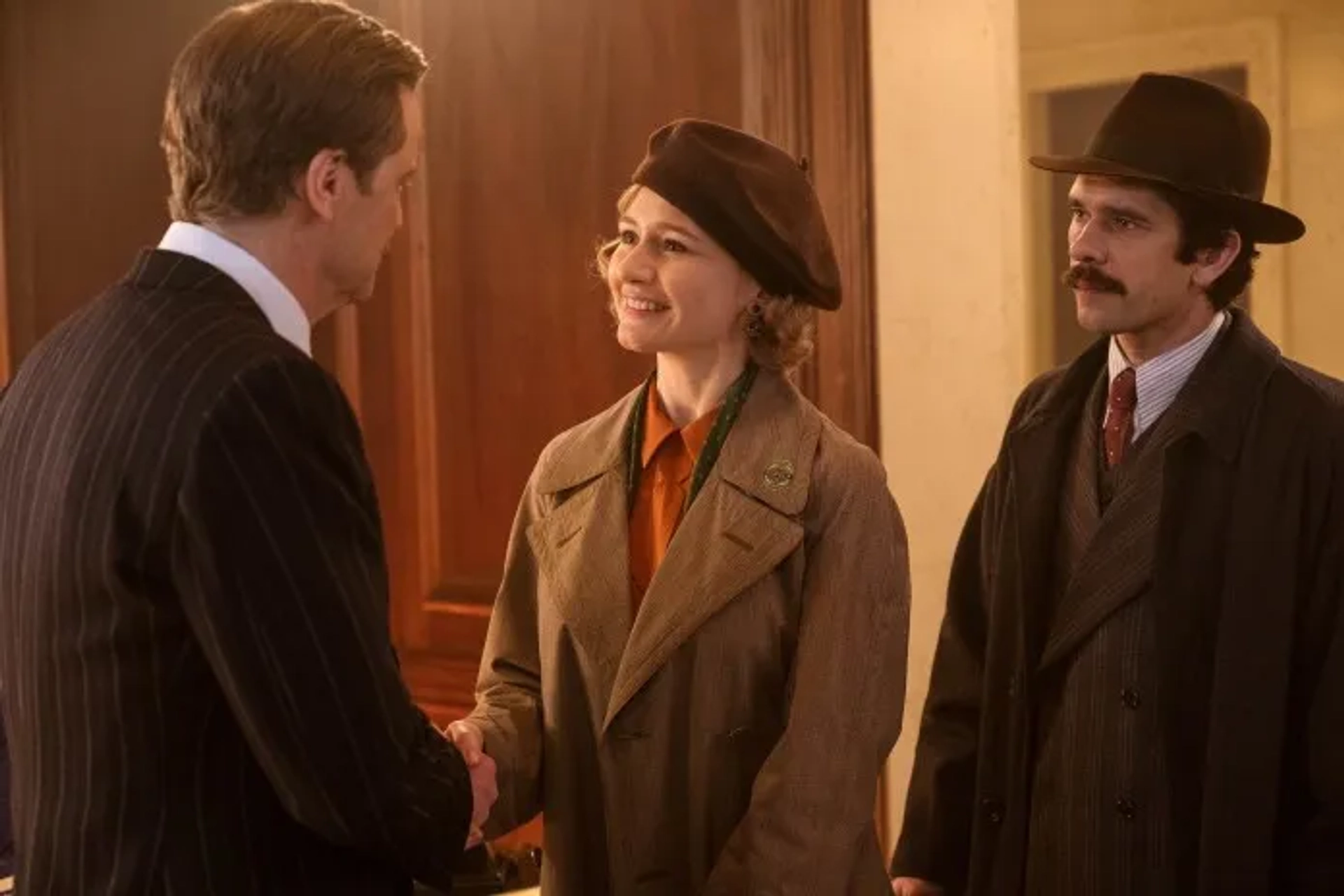 Colin Firth, Emily Mortimer, and Ben Whishaw in Mary Poppins Returns (2018)