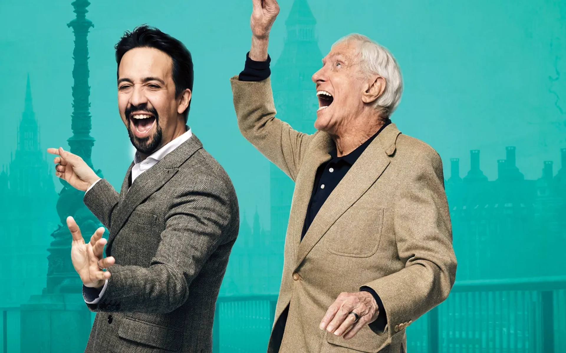 Dick Van Dyke and Lin-Manuel Miranda in Mary Poppins Returns (2018)