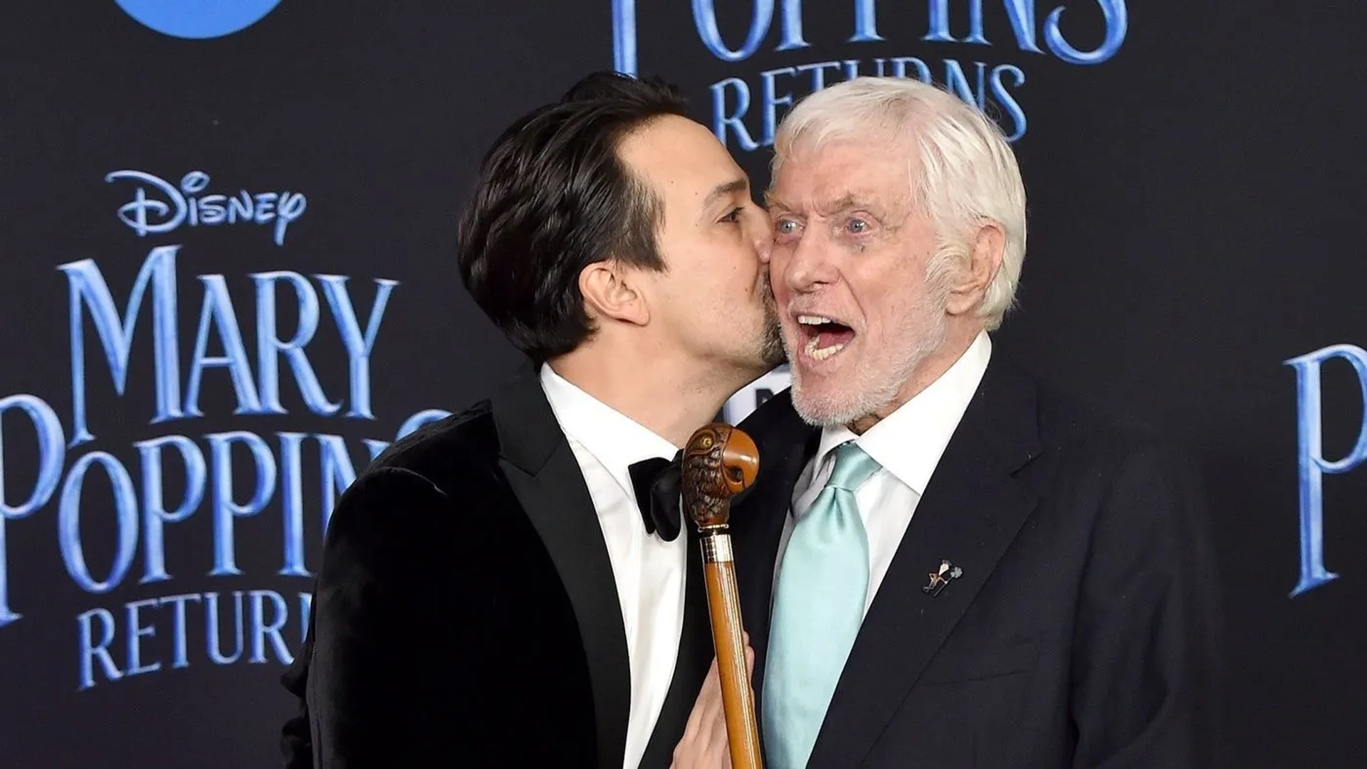 Dick Van Dyke and Lin-Manuel Miranda at an event for Mary Poppins Returns (2018)