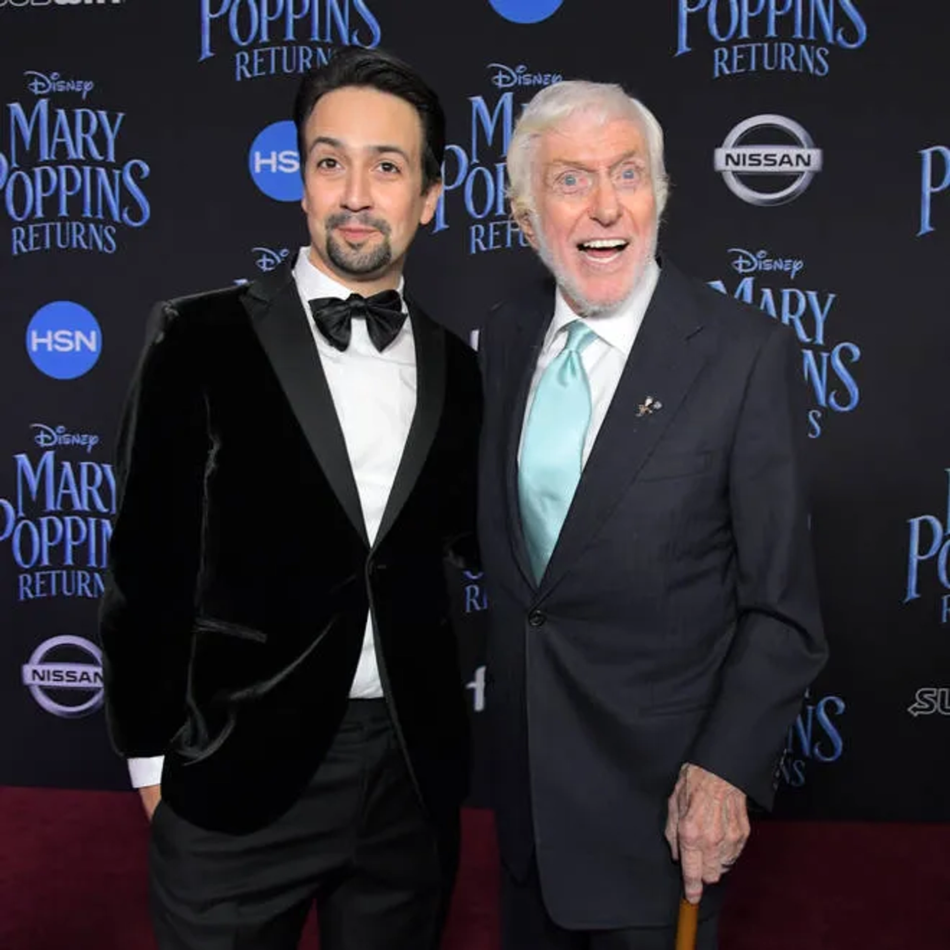 Dick Van Dyke and Lin-Manuel Miranda at an event for Mary Poppins Returns (2018)