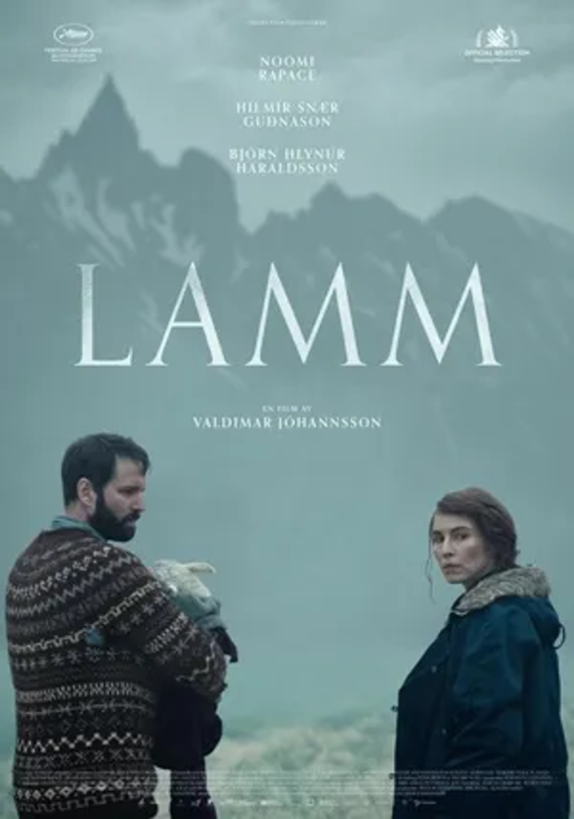 Hilmir Snær Guðnason and Noomi Rapace in Lamb (2021)