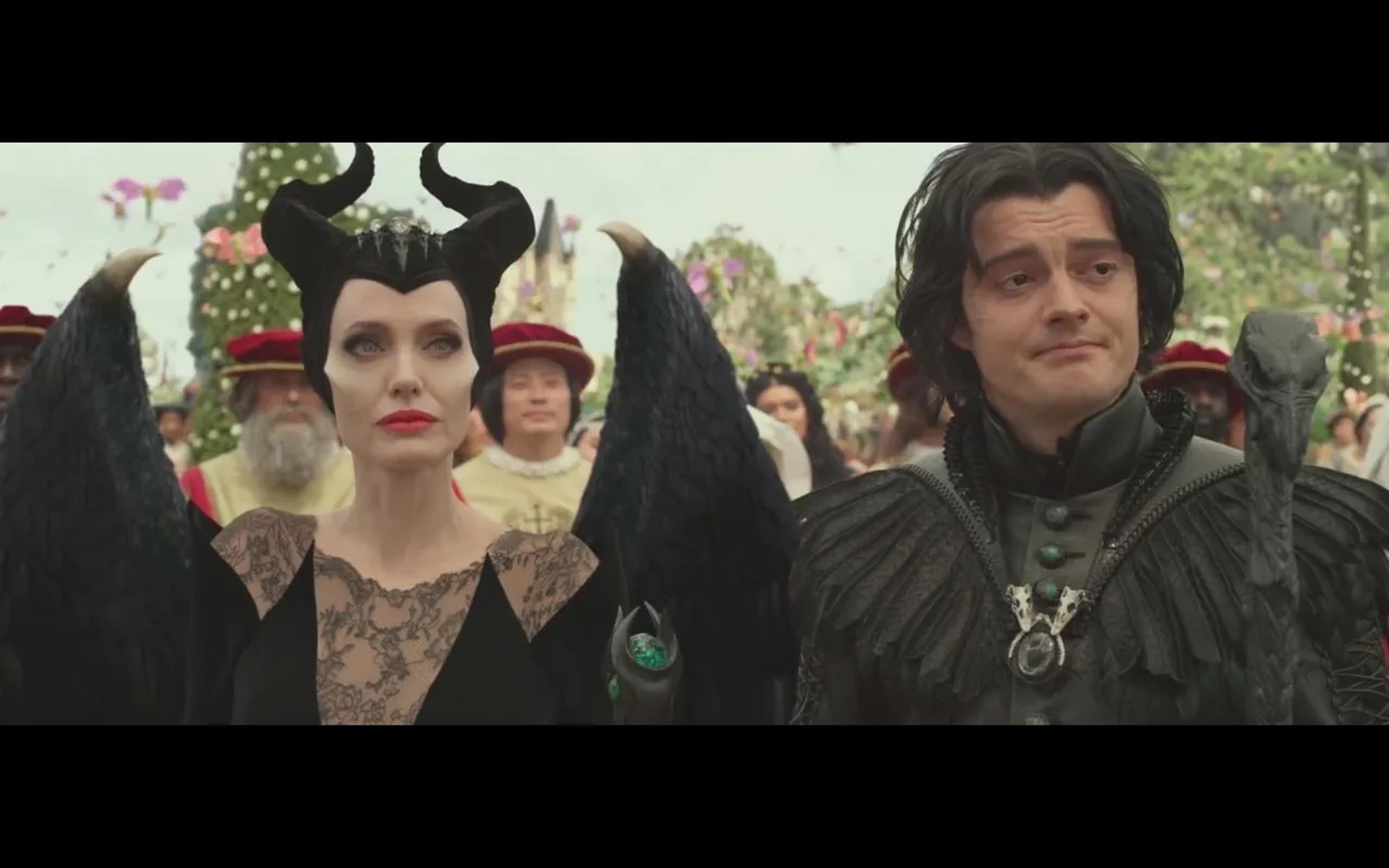 Angelina Jolie and Sam Riley in Maleficent: Mistress of Evil (2019)