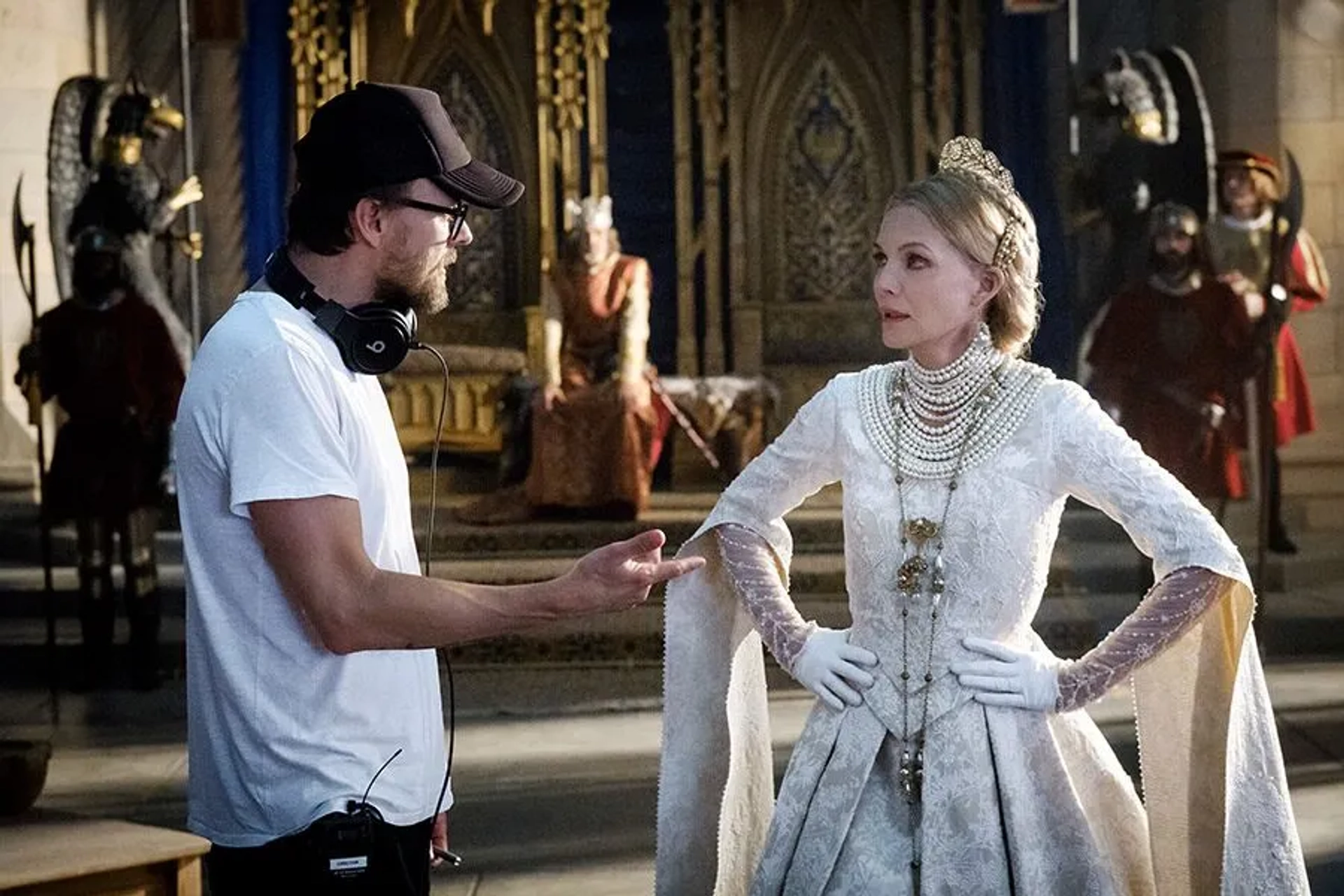 Michelle Pfeiffer and Joachim Rønning in Maleficent: Mistress of Evil (2019)