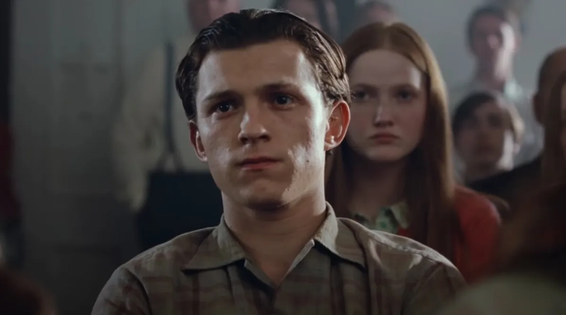 Tom Holland and Abby Glover in The Devil All the Time (2020)