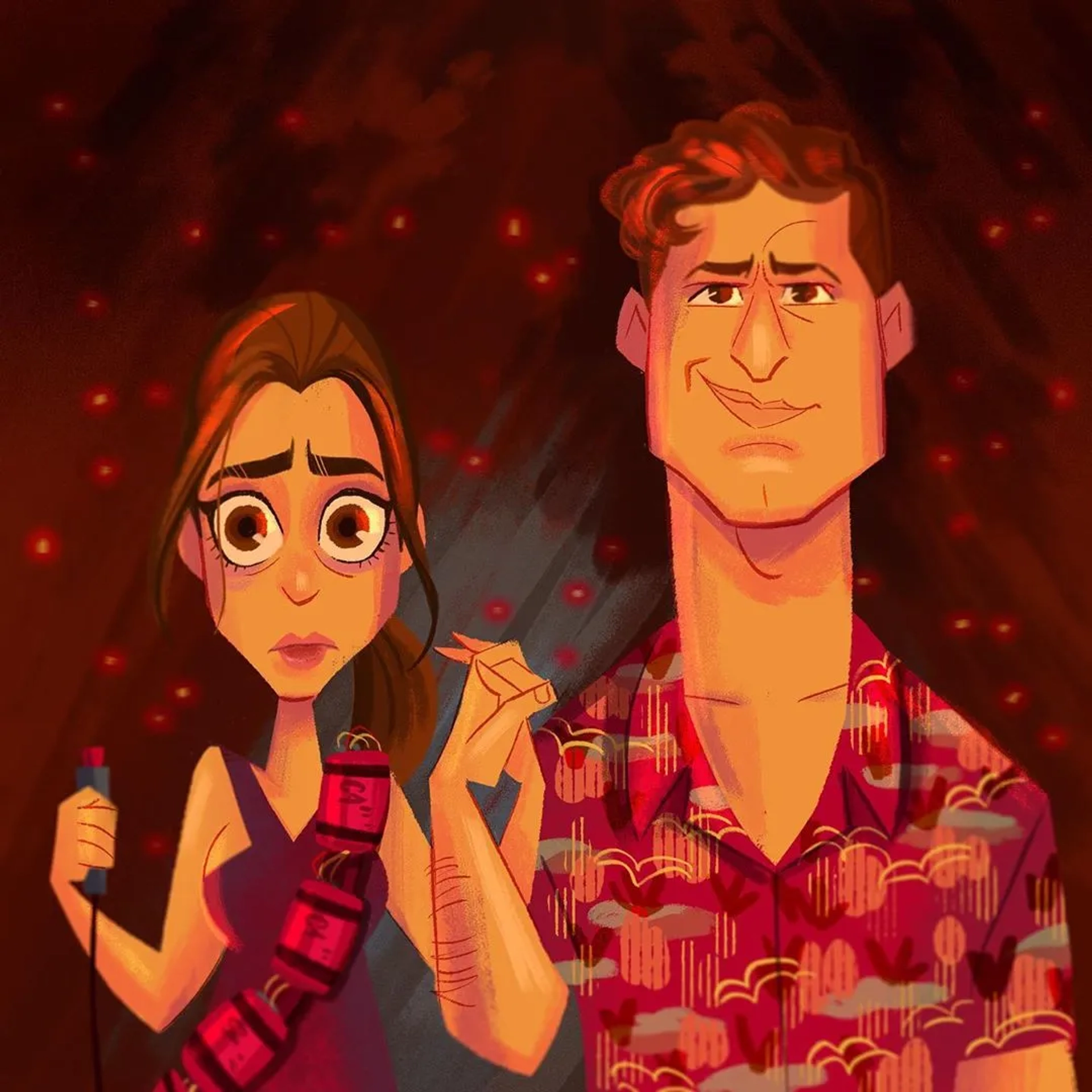 Andy Samberg and Cristin Milioti in Palm Springs (2020)