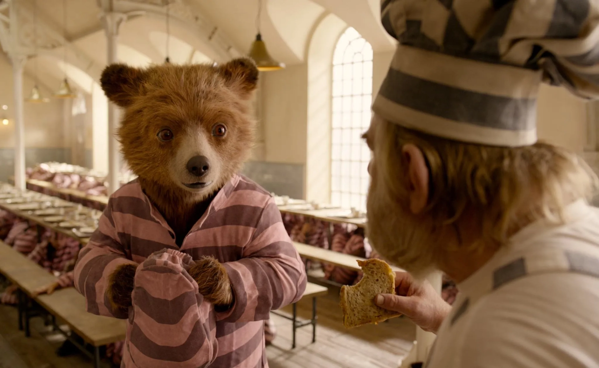 Brendan Gleeson and Ben Whishaw in Paddington 2 (2017)