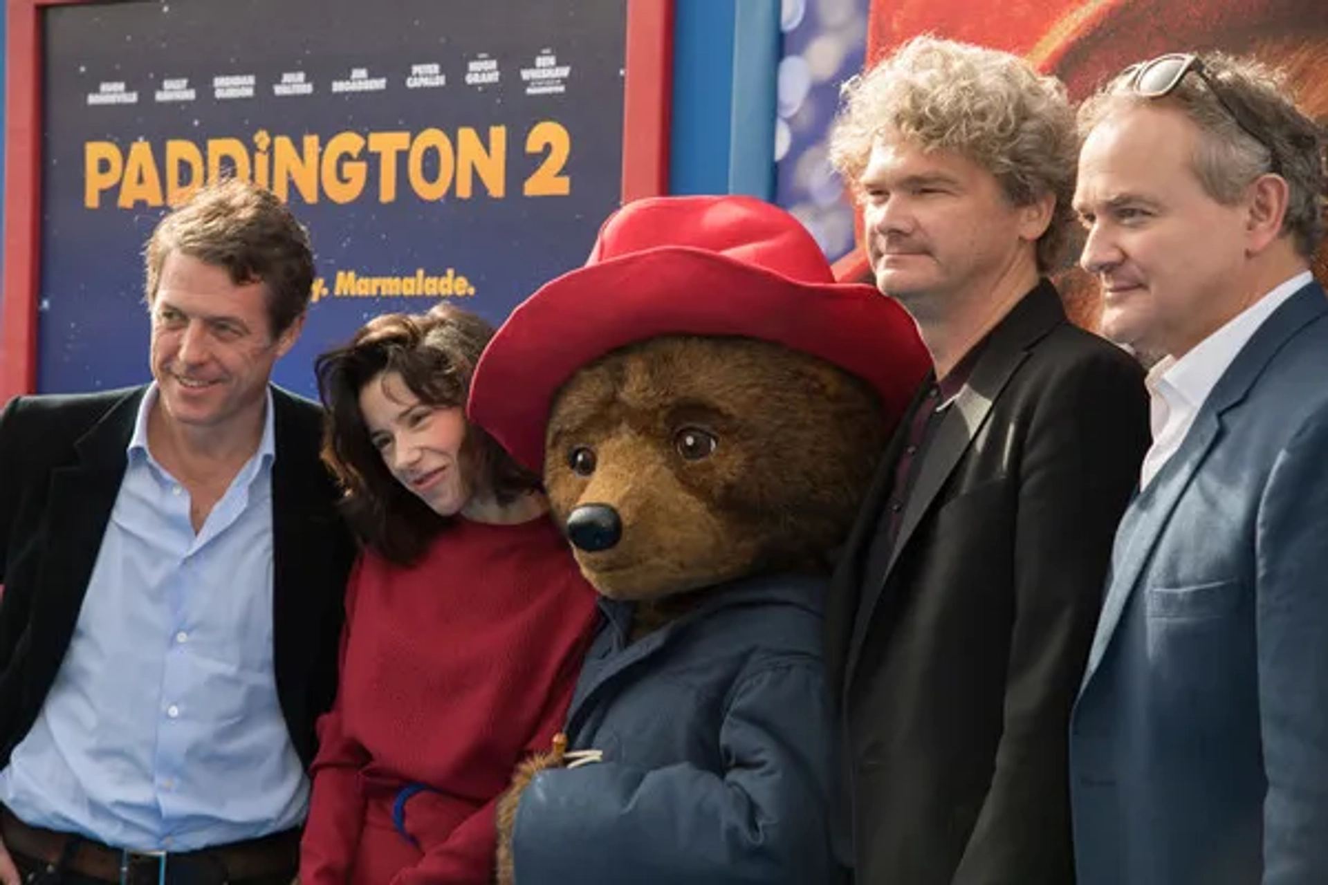 Hugh Grant, Hugh Bonneville, Sally Hawkins, and Simon Farnaby at an event for Paddington 2 (2017)