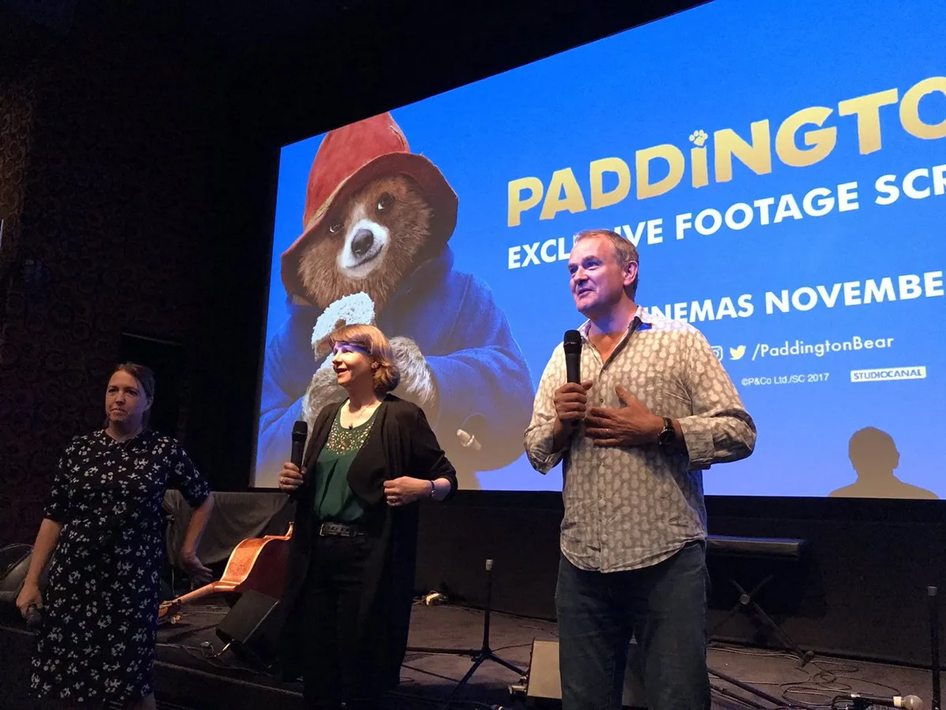 Hugh Bonneville, Alexandra Derbyshire, and Rosie Alison at an event for Paddington 2 (2017)