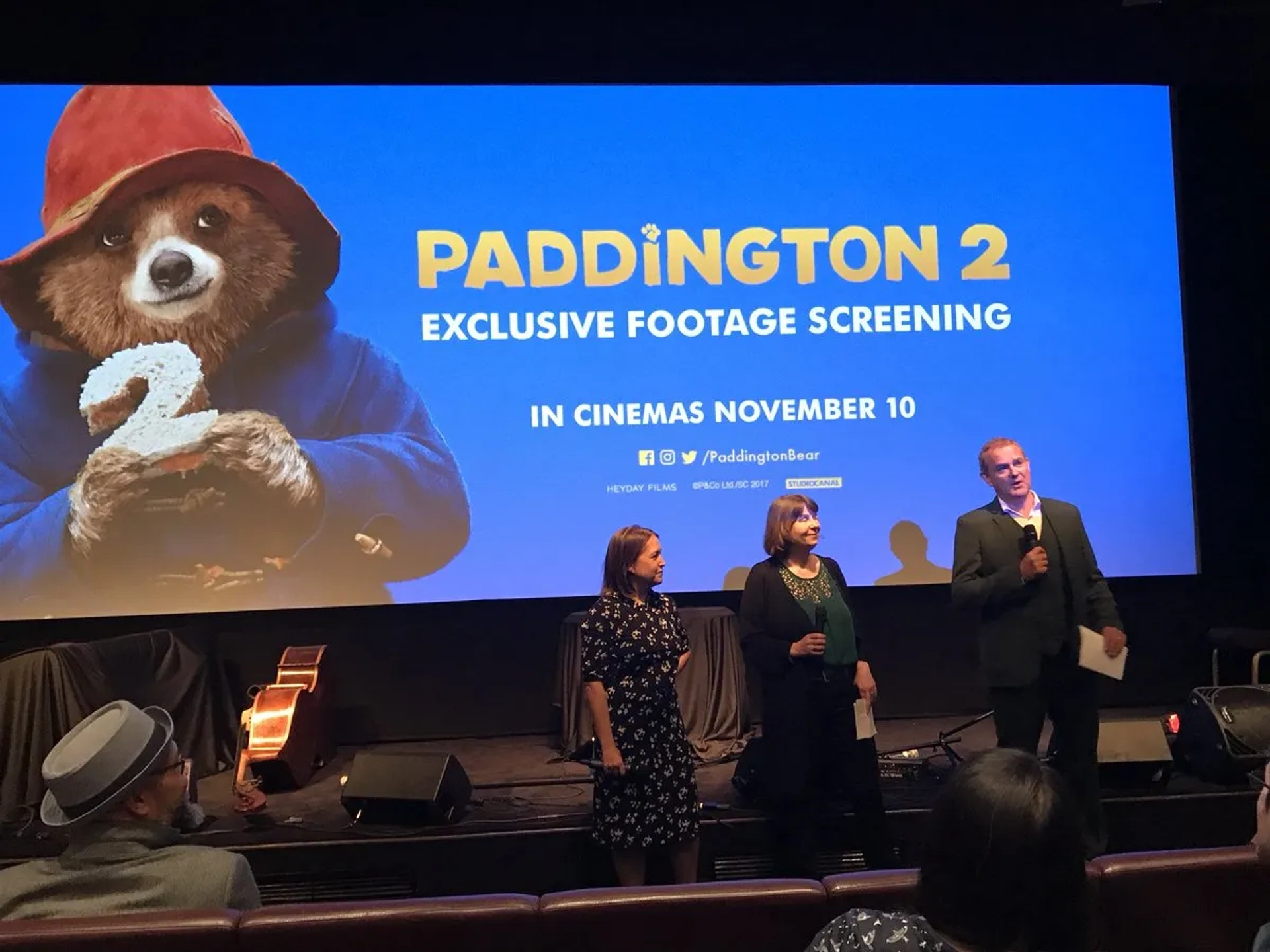 Hugh Bonneville, Alexandra Derbyshire, and Rosie Alison at an event for Paddington 2 (2017)