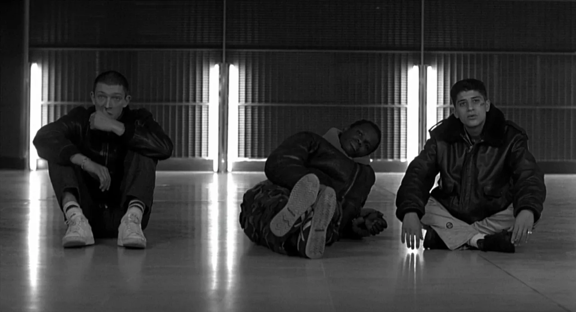 Vincent Cassel, Hubert Koundé, and Saïd Taghmaoui in La haine (1995)