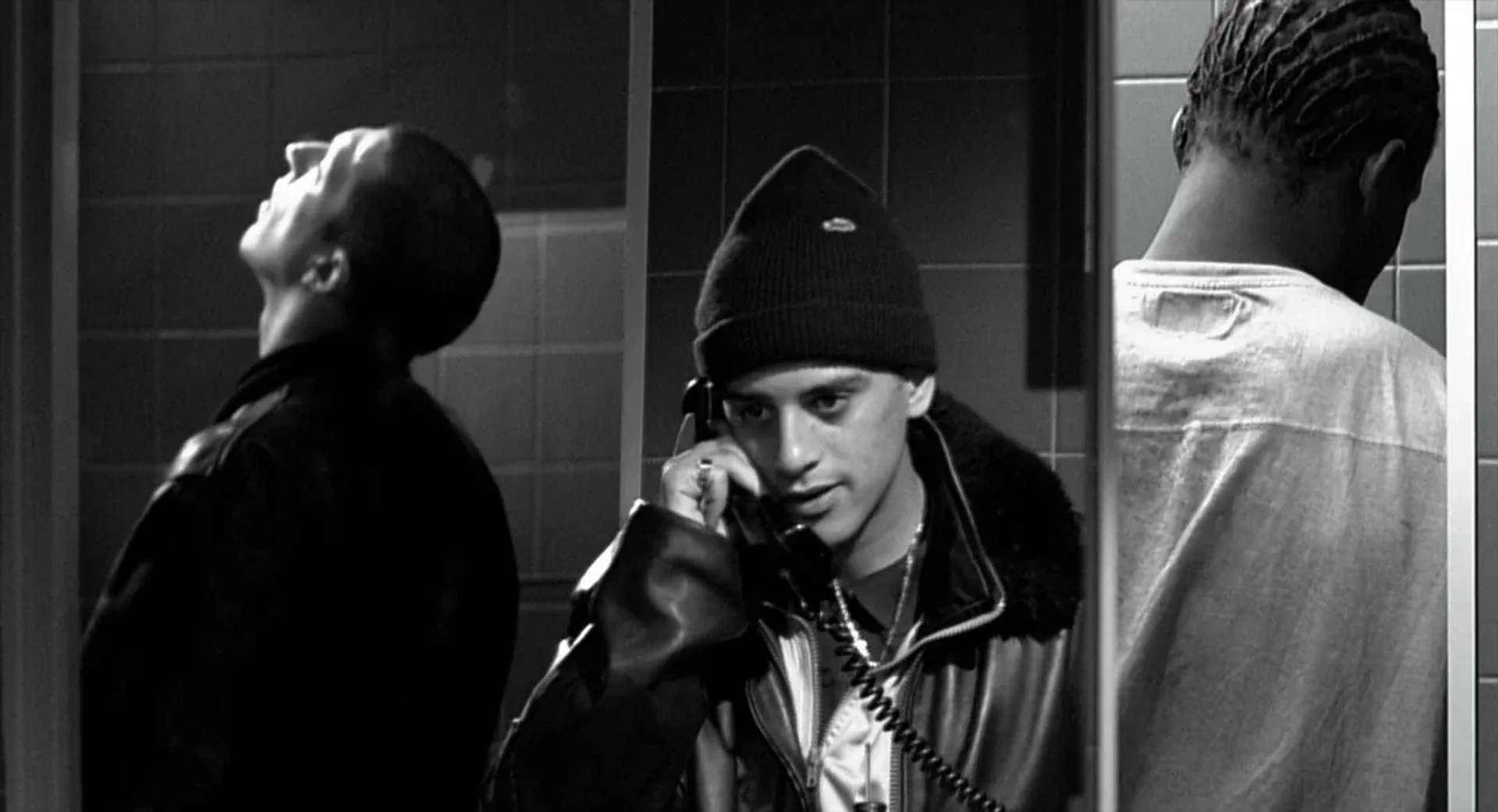 Vincent Cassel, Hubert Koundé, and Saïd Taghmaoui in La haine (1995)