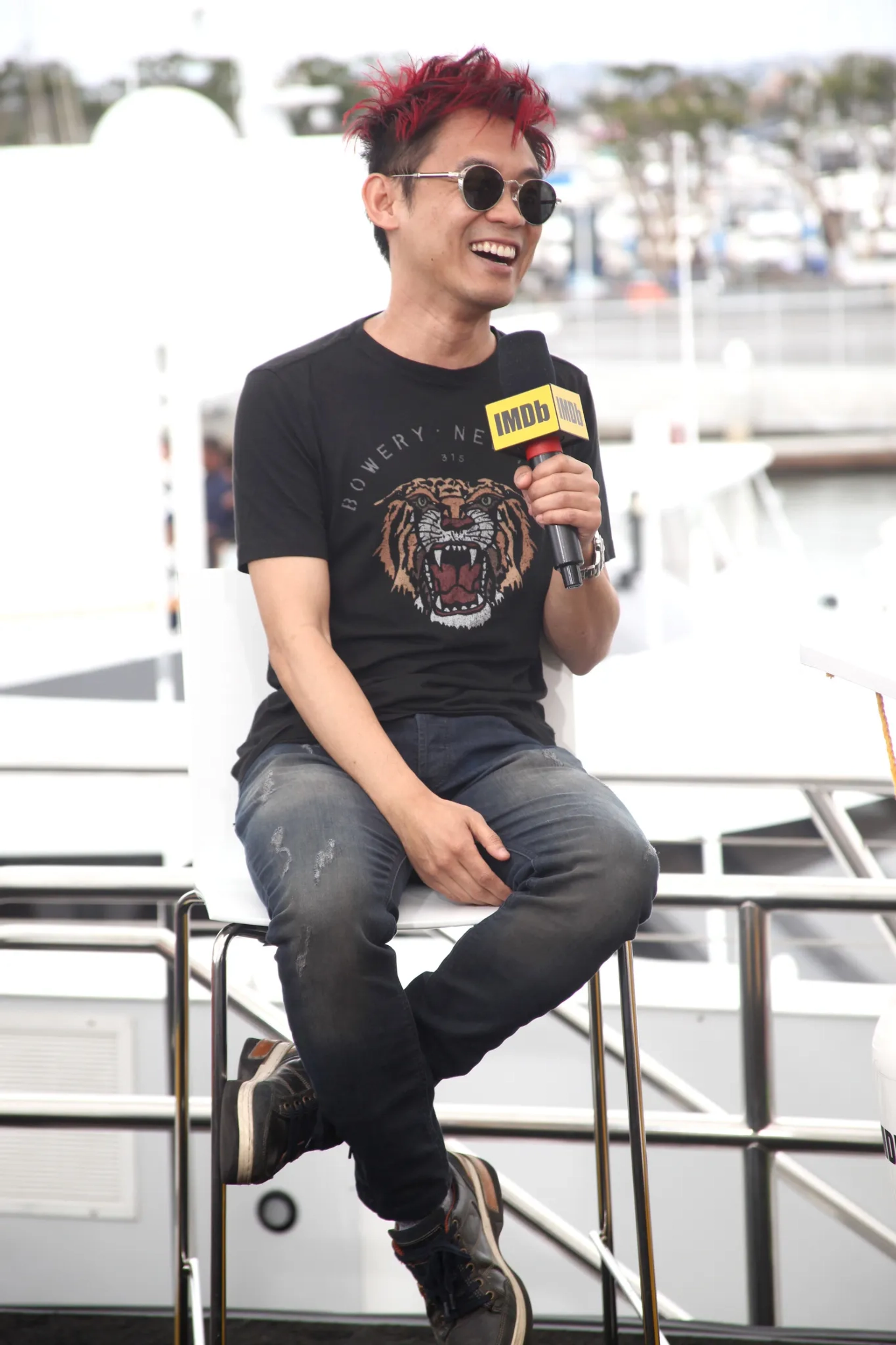 James Wan at an event for Aquaman (2018)