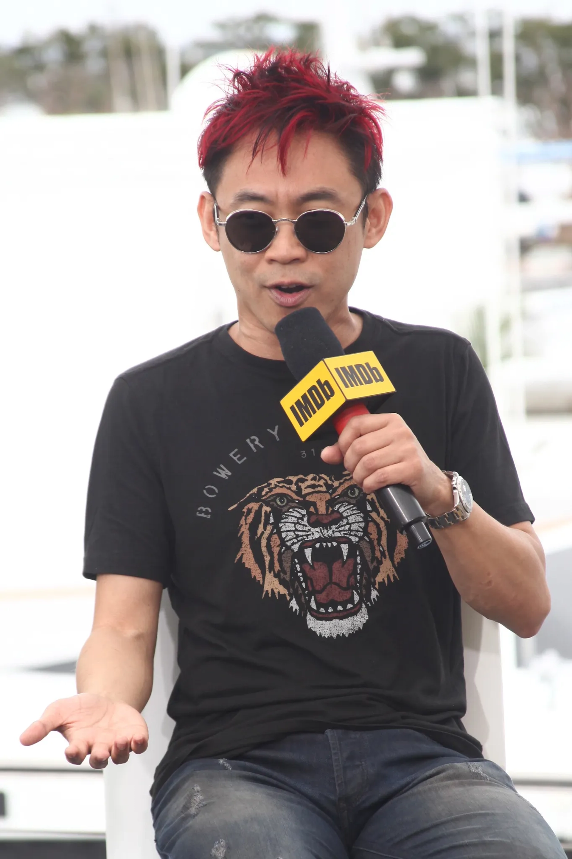 James Wan at an event for Aquaman (2018)