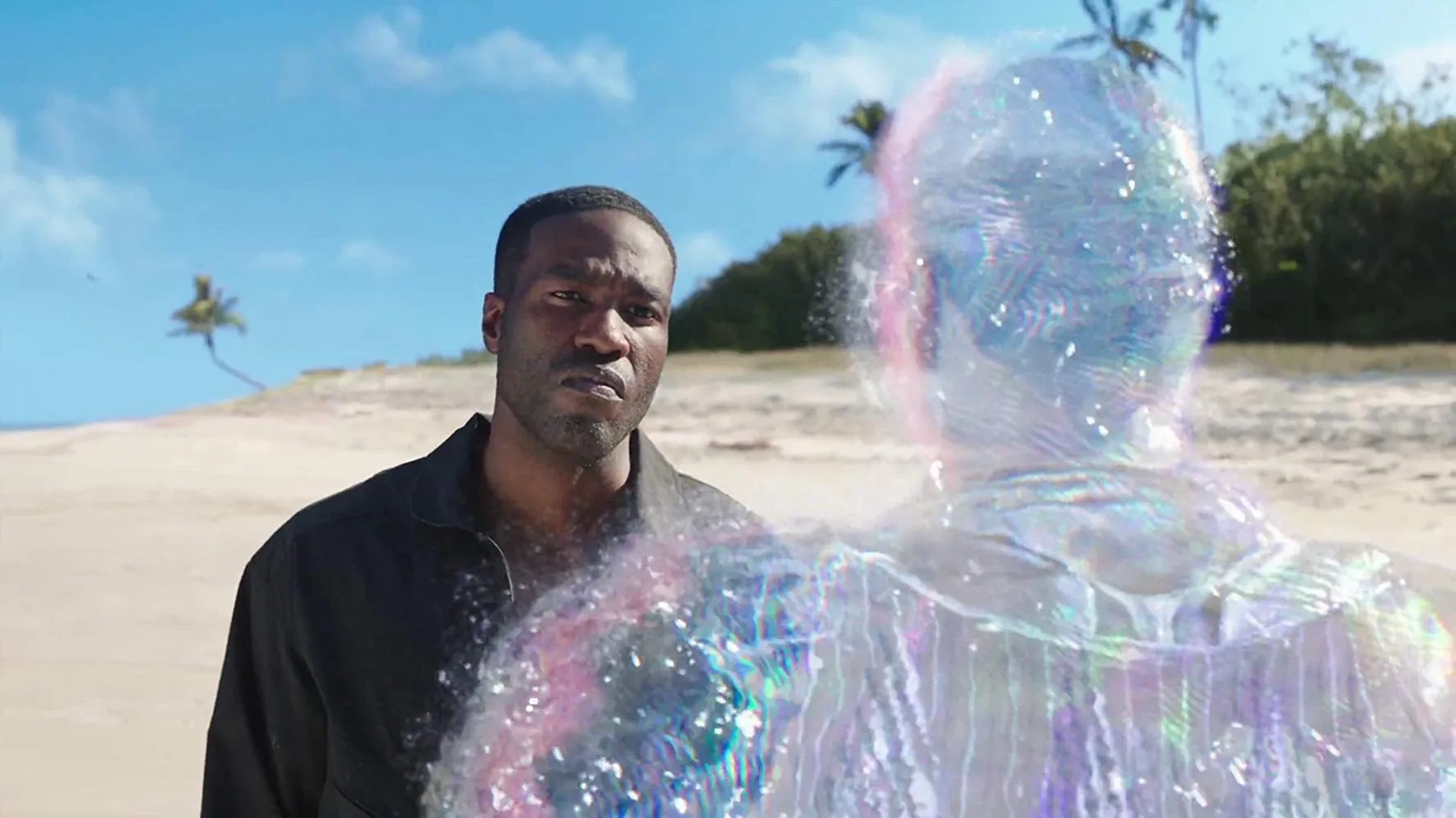 Patrick Wilson and Yahya Abdul-Mateen II in Aquaman (2018)