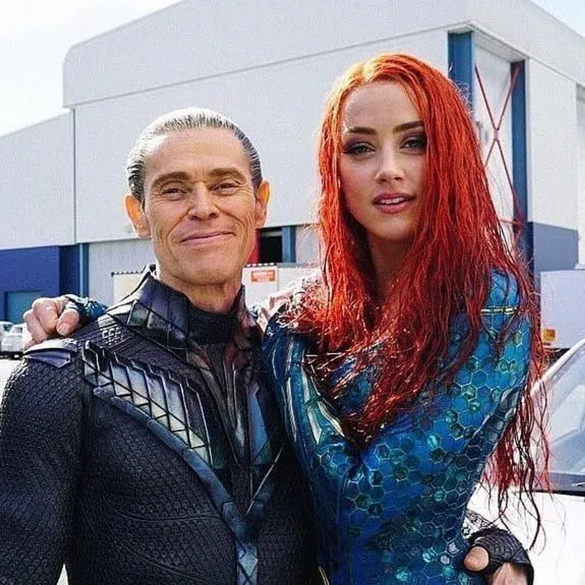 Willem Dafoe and Amber Heard in Aquaman (2018)