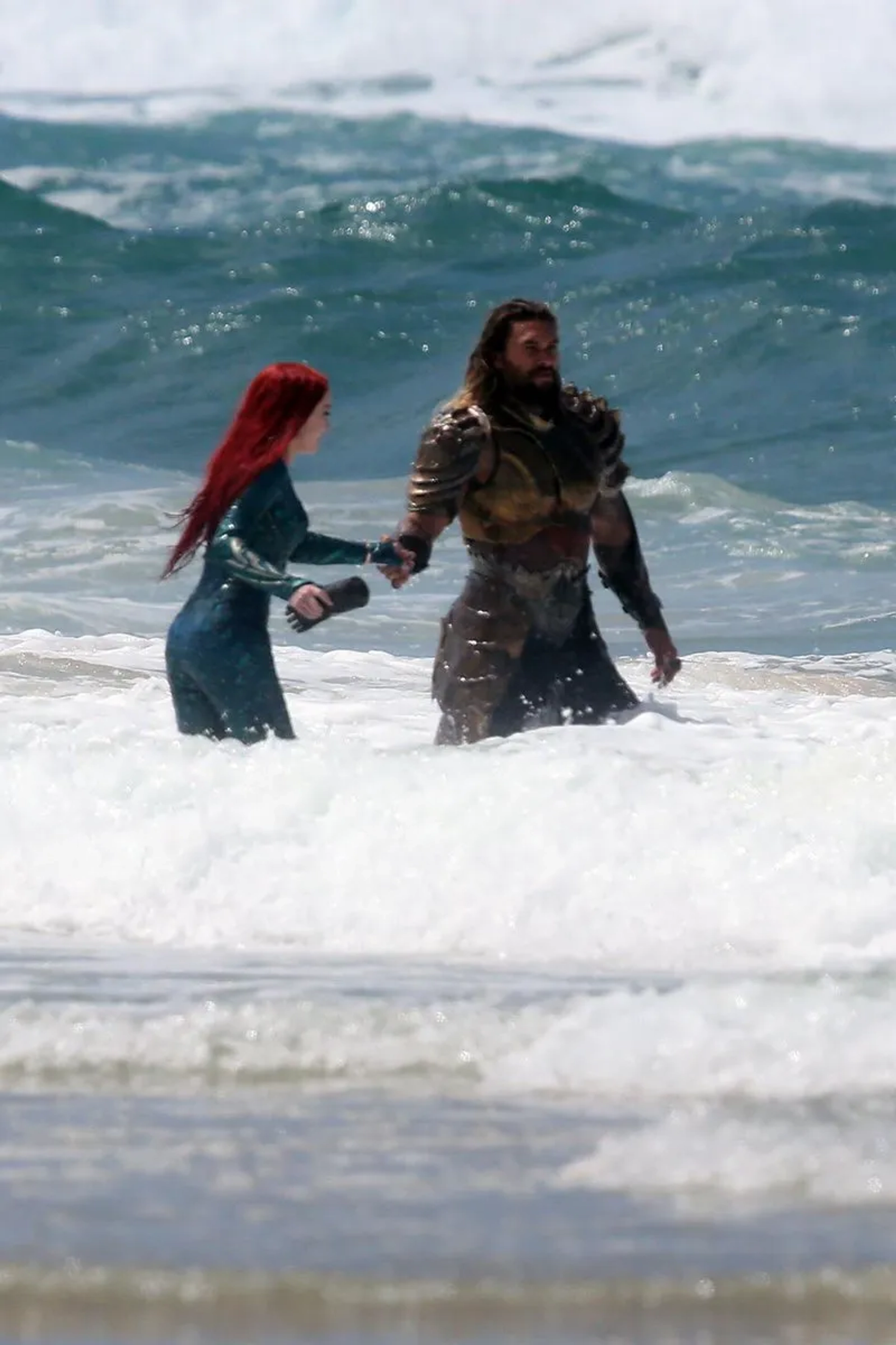 Jason Momoa and Amber Heard in Aquaman (2018)