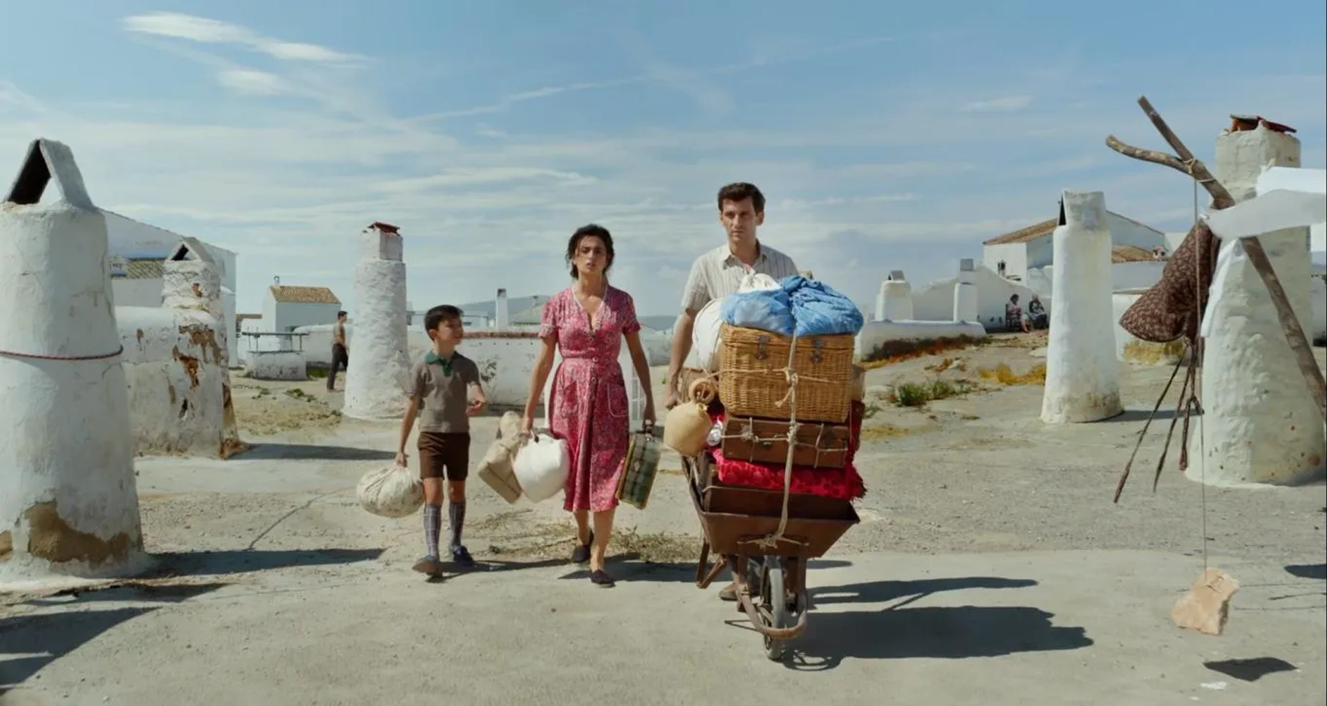 Penélope Cruz, Asier Flores, and Raúl Arévalo in Pain and Glory (2019)