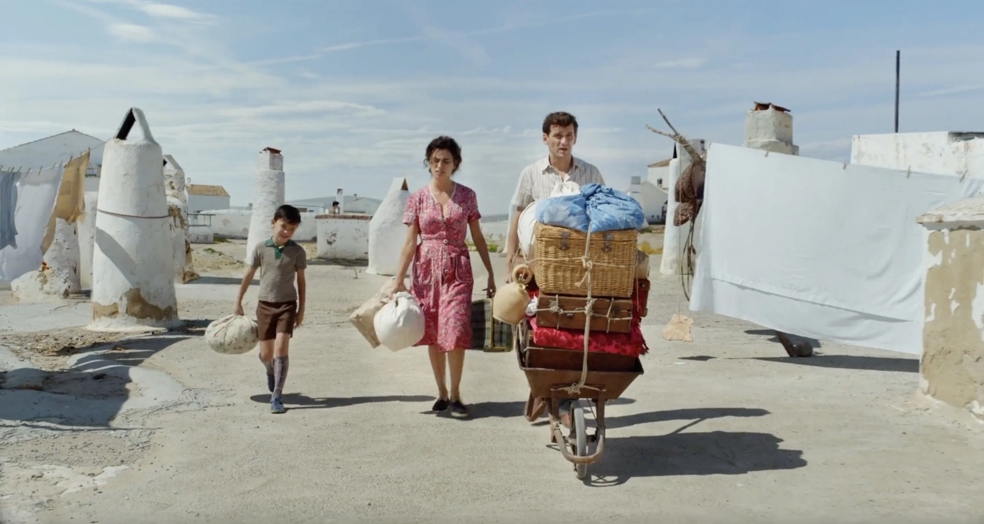 Penélope Cruz, Asier Flores, and Raúl Arévalo in Pain and Glory (2019)