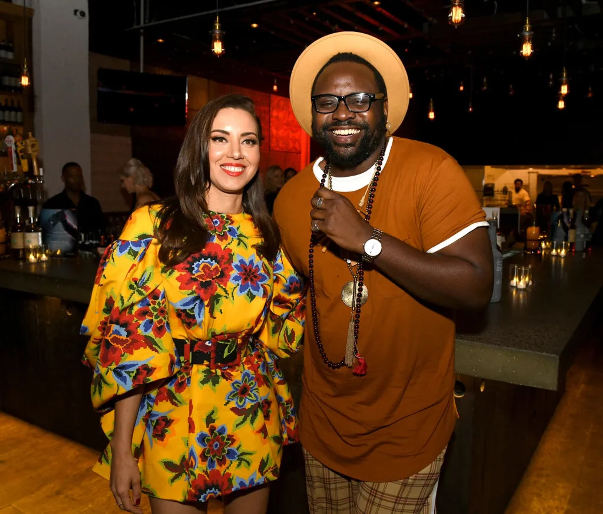 Aubrey Plaza and Brian Tyree Henry at an event for Child's Play (2019)