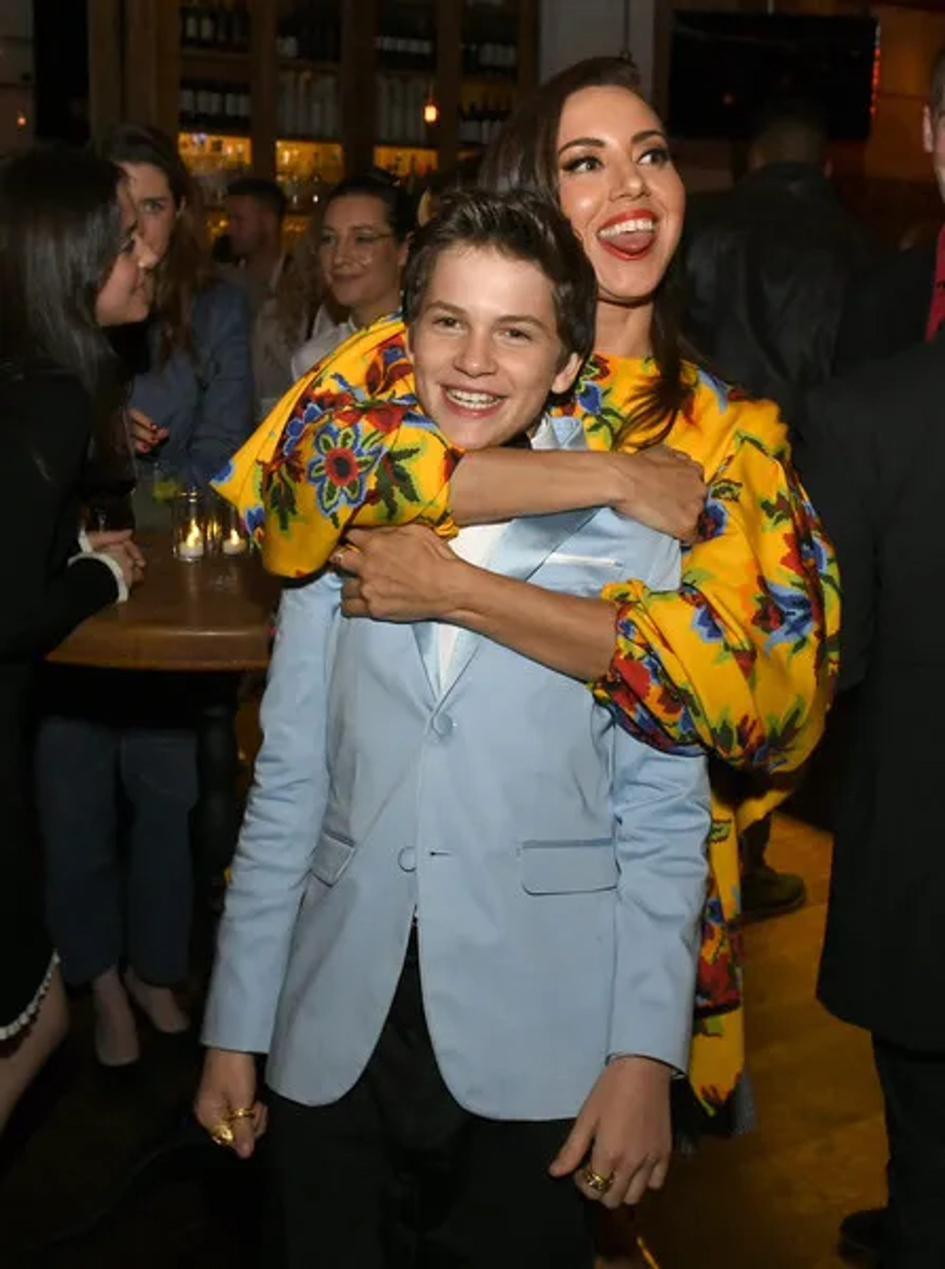 Aubrey Plaza and Gabriel Bateman at an event for Child's Play (2019)