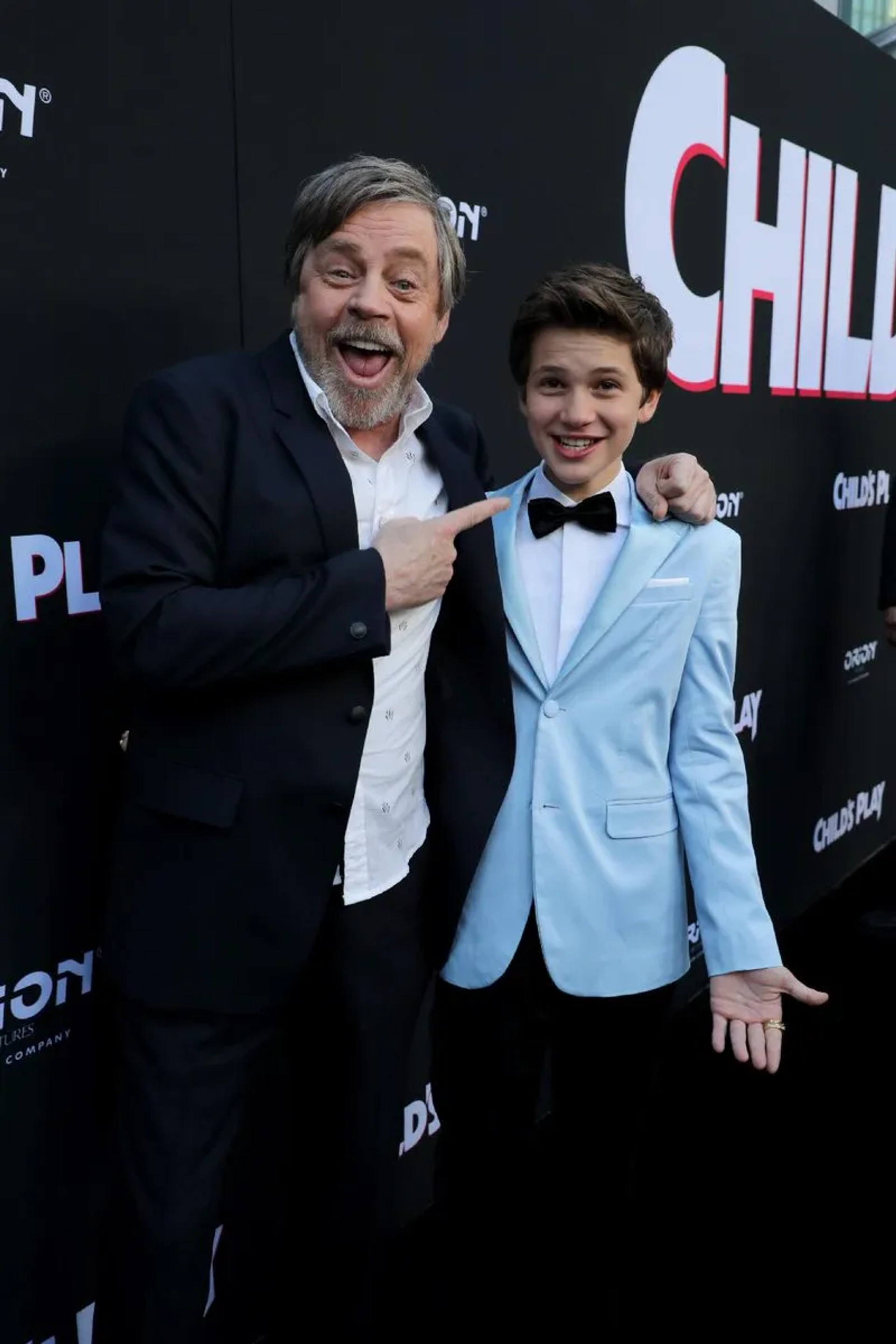 Mark Hamill and Gabriel Bateman at an event for Child's Play (2019)