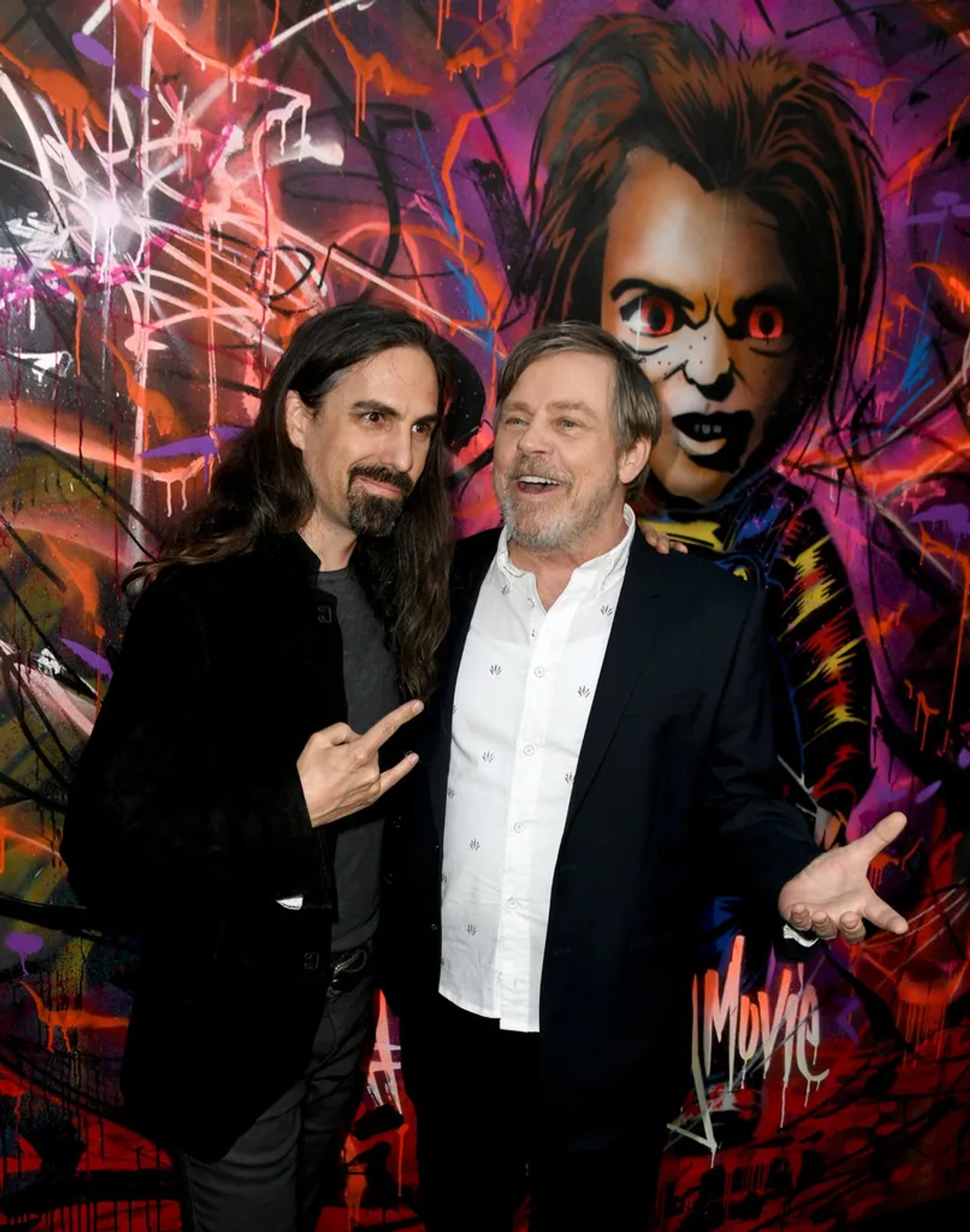 Mark Hamill and Bear McCreary at an event for Child's Play (2019)