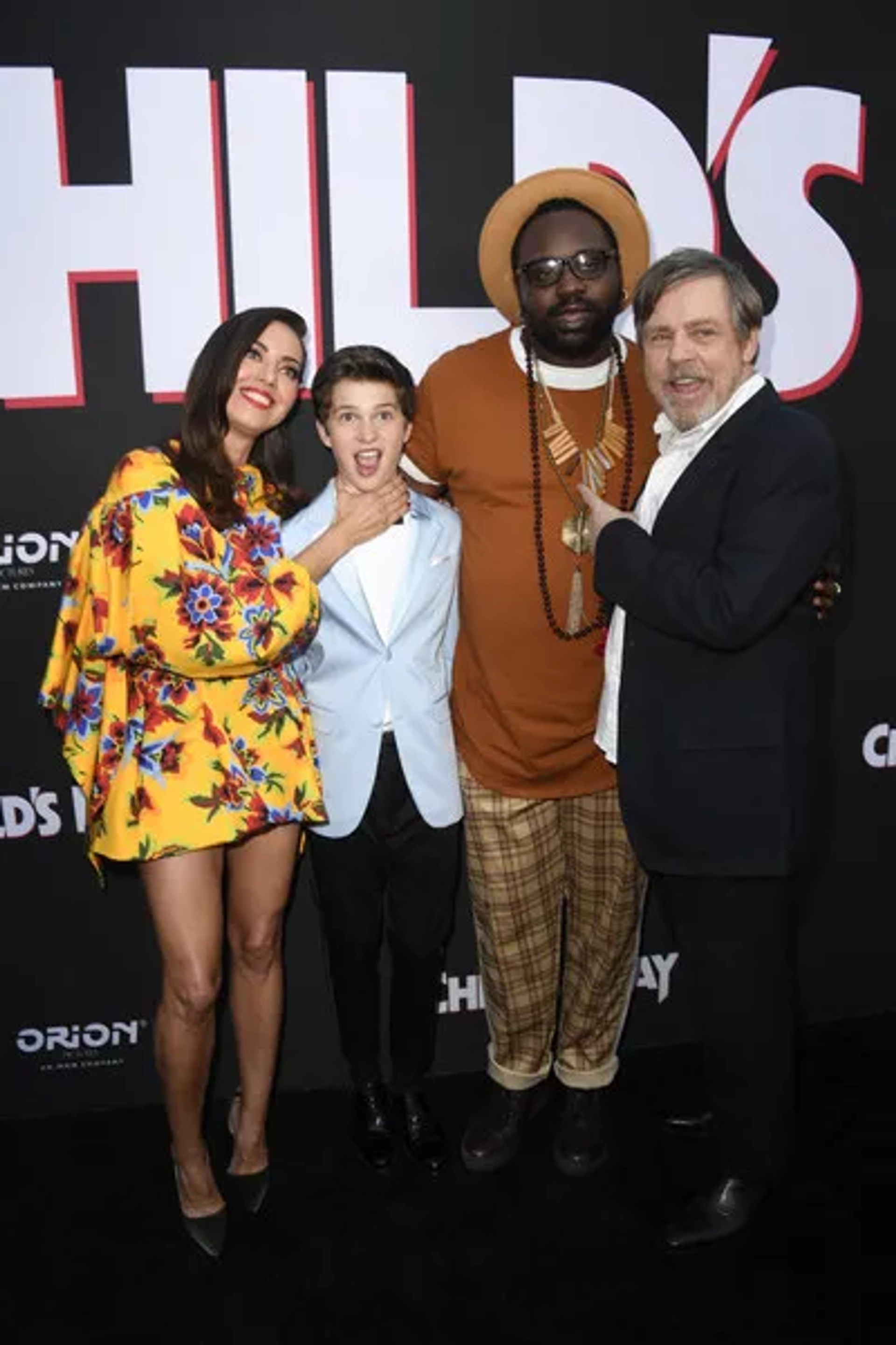 Mark Hamill, Aubrey Plaza, Brian Tyree Henry, and Gabriel Bateman at an event for Child's Play (2019)