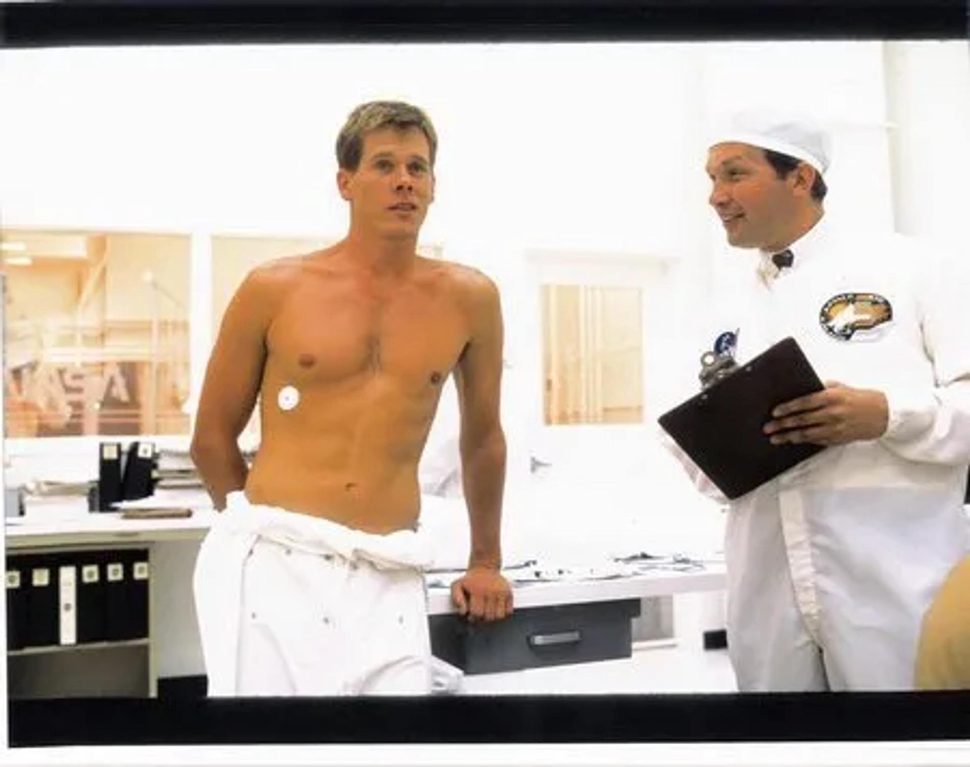 On the set of Apollo 13 with Kevin Bacon