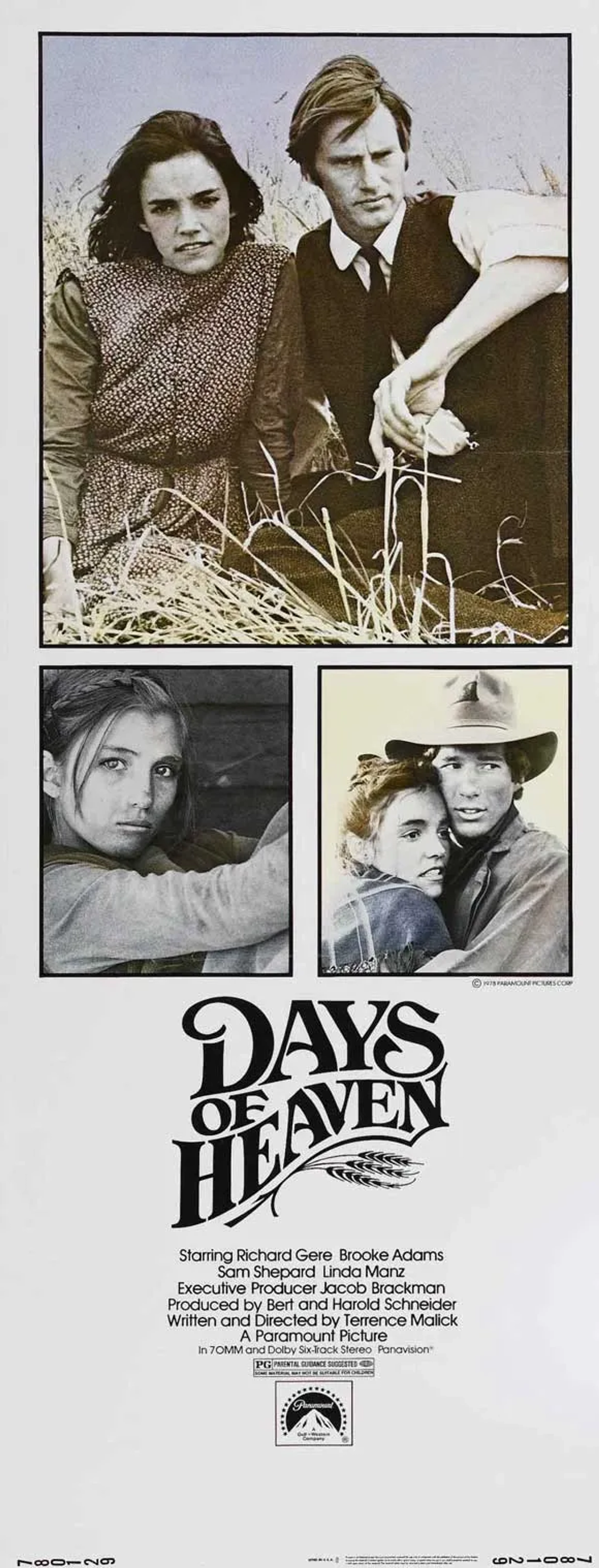 Richard Gere, Brooke Adams, Sam Shepard, and Linda Manz in Days of Heaven (1978)