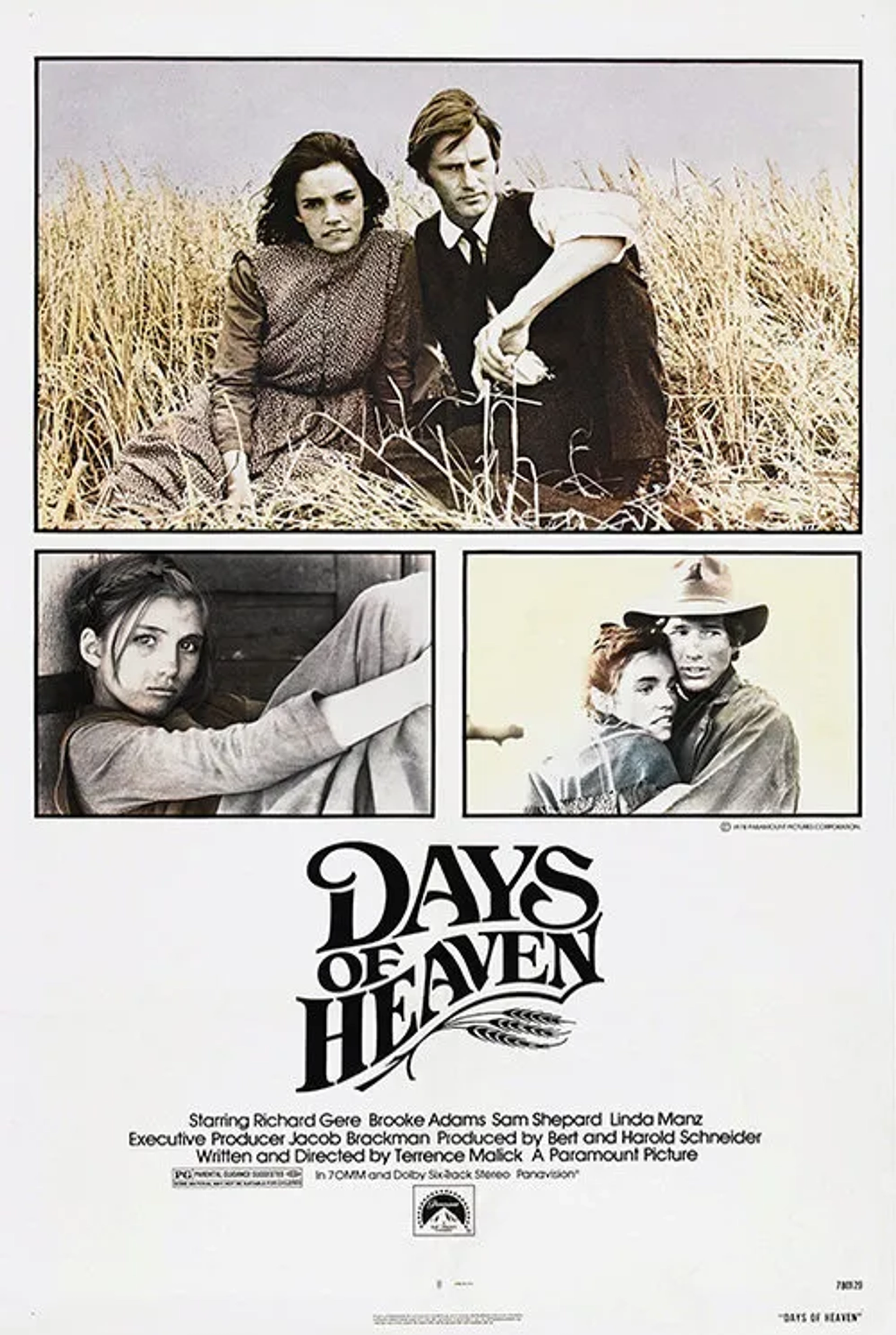 Richard Gere, Brooke Adams, Sam Shepard, and Linda Manz in Days of Heaven (1978)