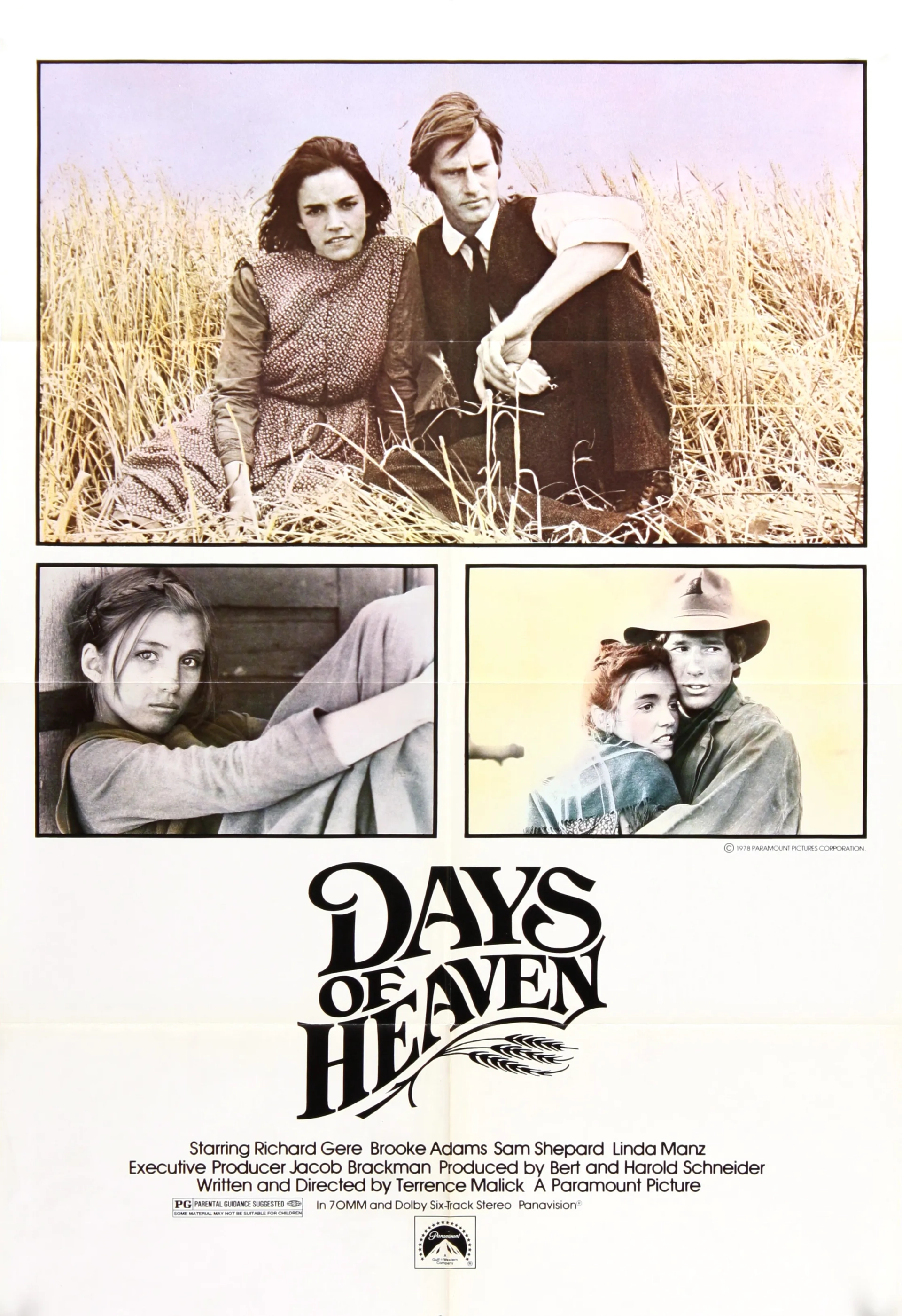 Richard Gere, Brooke Adams, Sam Shepard, and Linda Manz in Days of Heaven (1978)