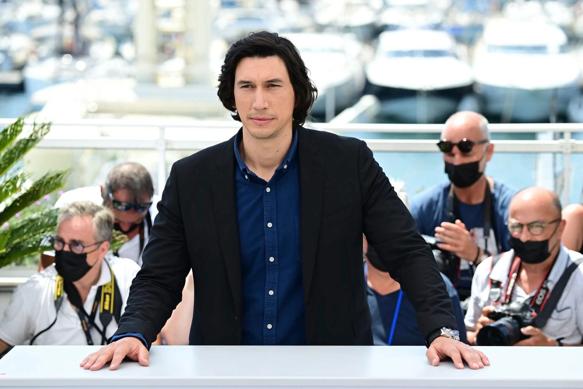 Adam Driver at an event for Annette (2021)