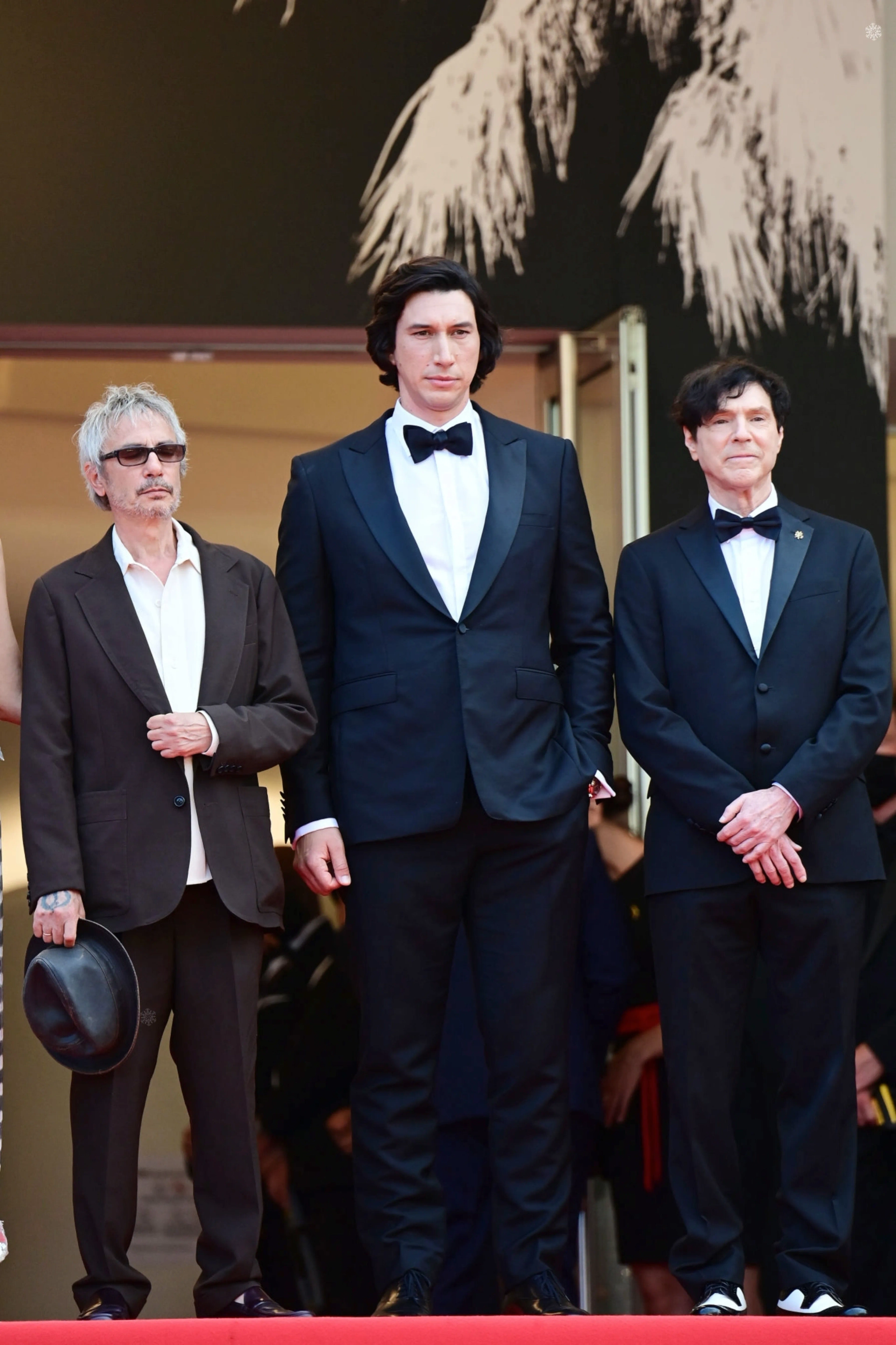 Leos Carax, Russell Mael, and Adam Driver at an event for Annette (2021)