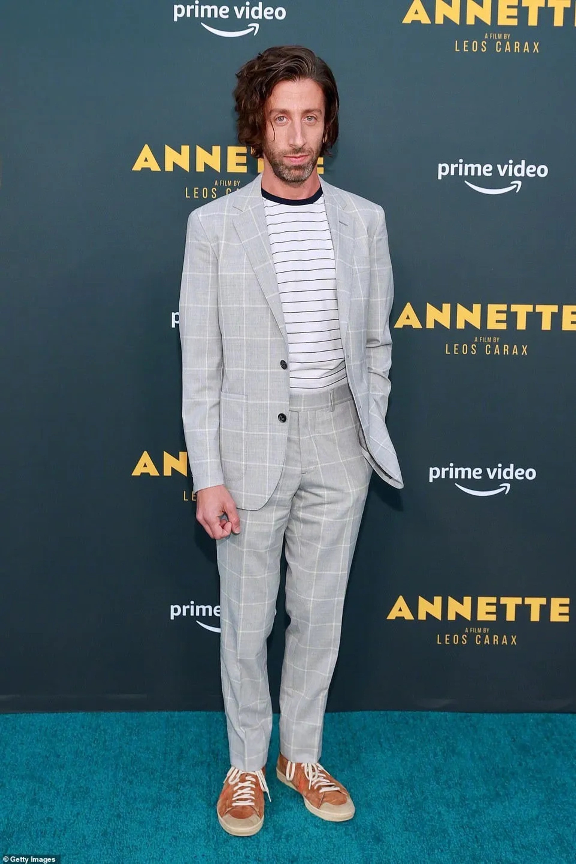 Simon Helberg at an event for Annette (2021)