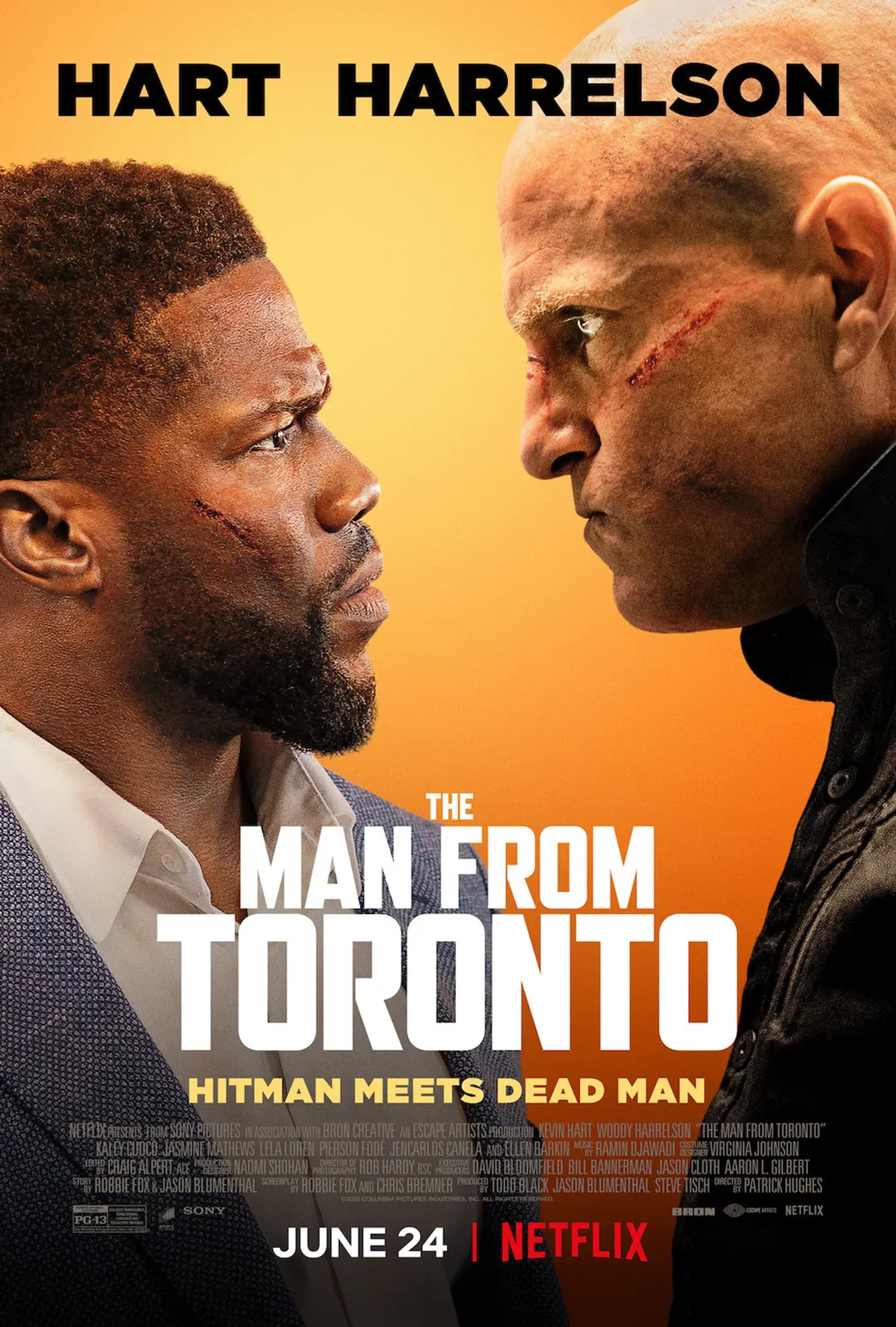 Woody Harrelson and Kevin Hart in The Man from Toronto (2022)