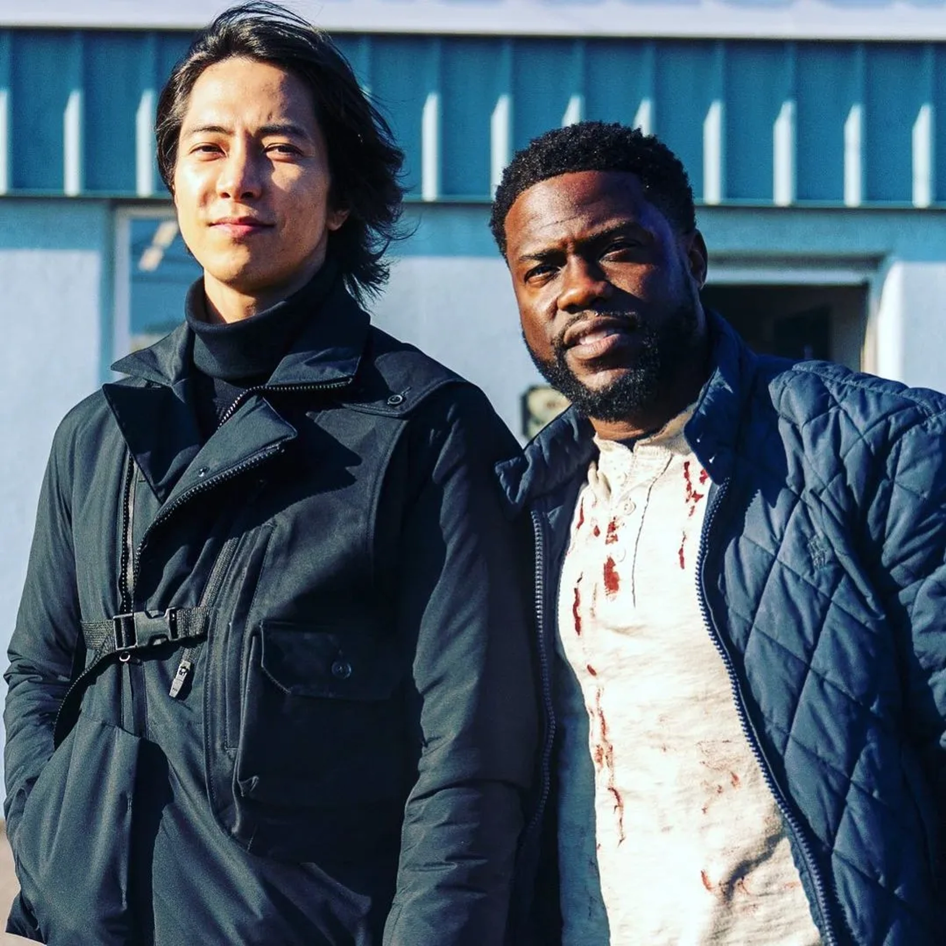 Kevin Hart and Tomohisa Yamashita in The Man from Toronto (2022)