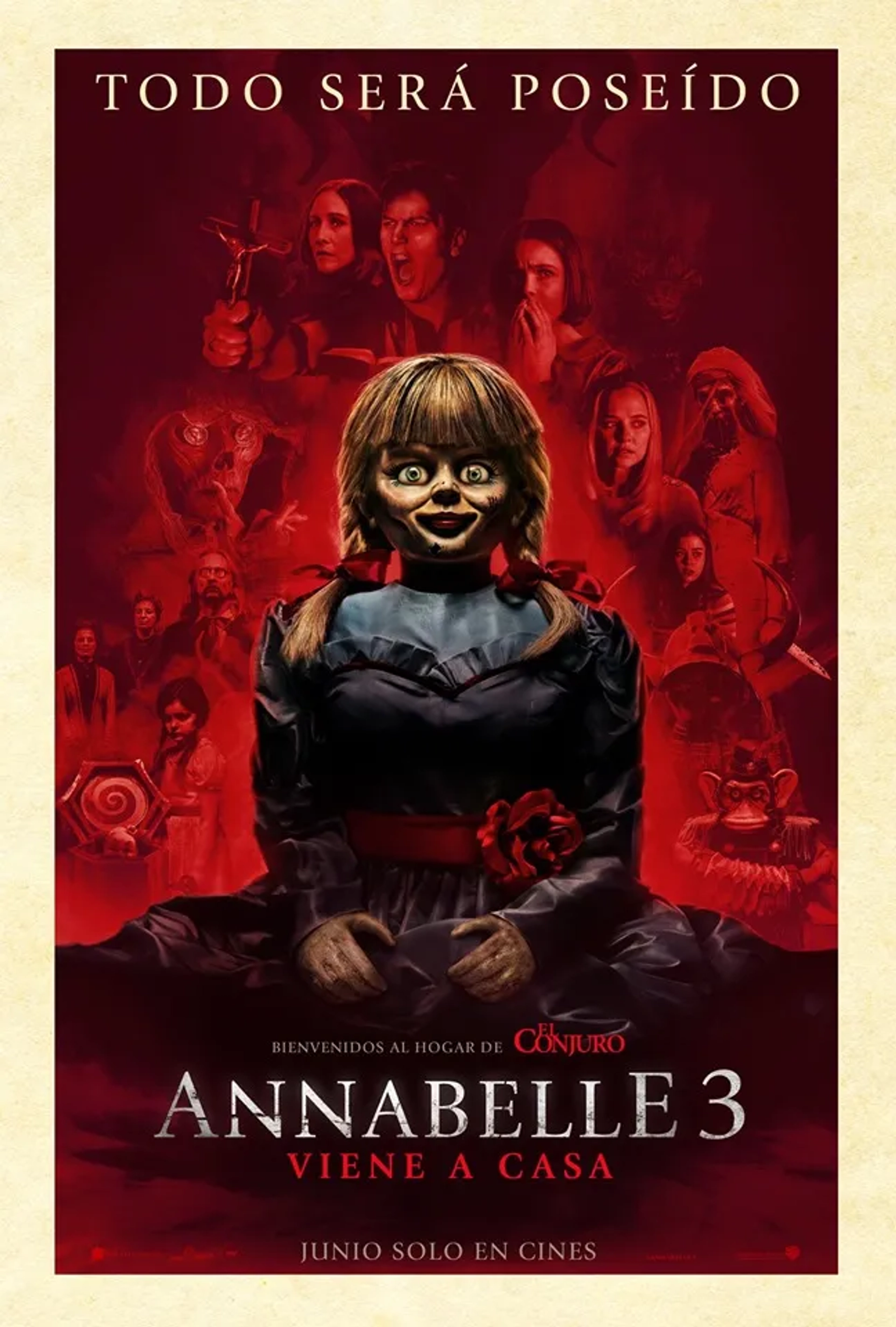 Vera Farmiga, Natalia Safran, Patrick Wilson, Katie Sarife, Mckenna Grace, Samara Lee, and Madison Iseman in Annabelle Comes Home (2019)